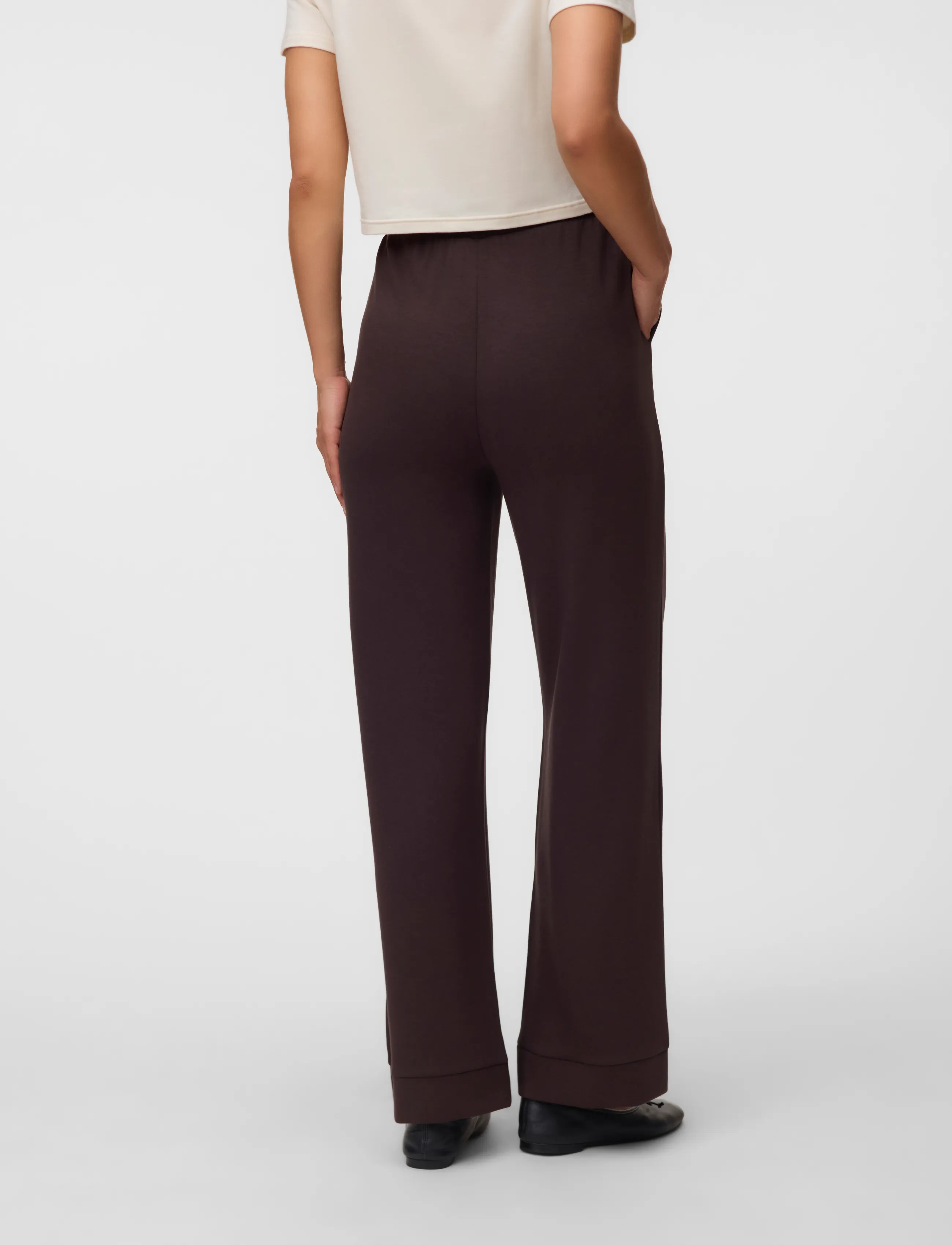 Vero Moda Maternity - VMMHALI HW WIDE PANT JRS - chocolate torte - 3