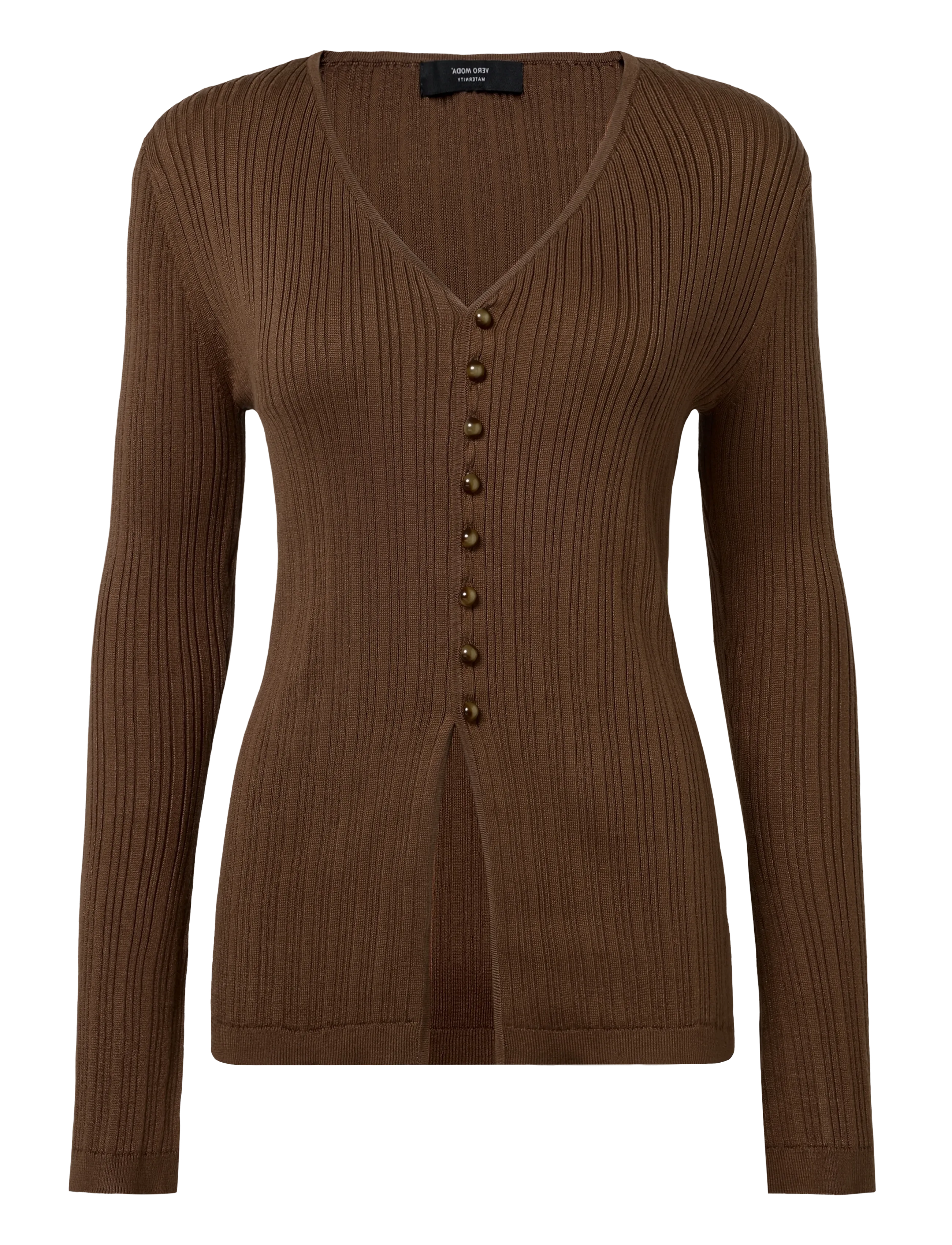 Vero Moda Maternity VMMWILLOW LS V-NECK LONG CARDIGAN - Rasedate riided - COCOA BROWN / brown