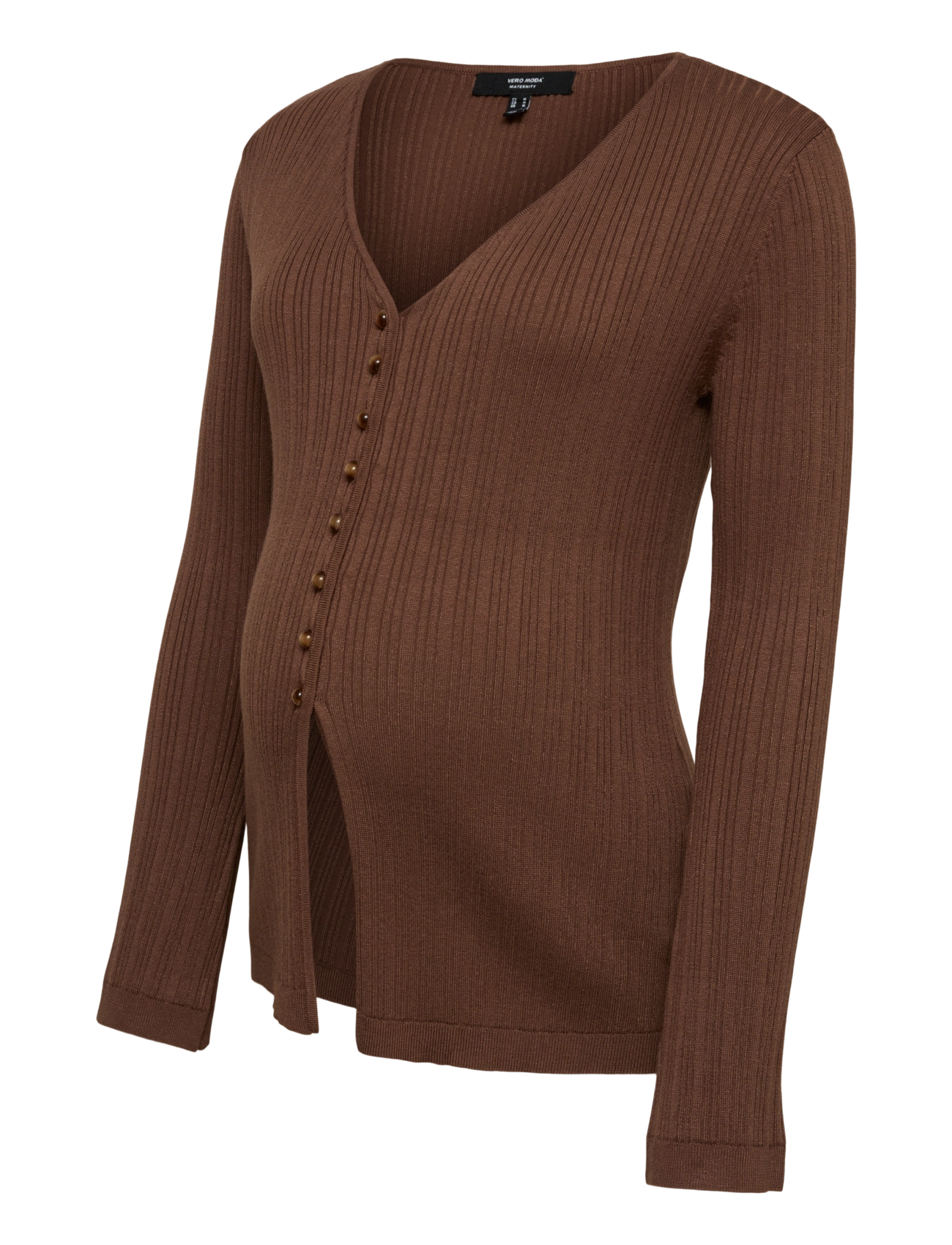 Vero Moda Maternity VMMWILLOW LS V-NECK LONG CARDIGAN - Clothing - COCOA BROWN / brown