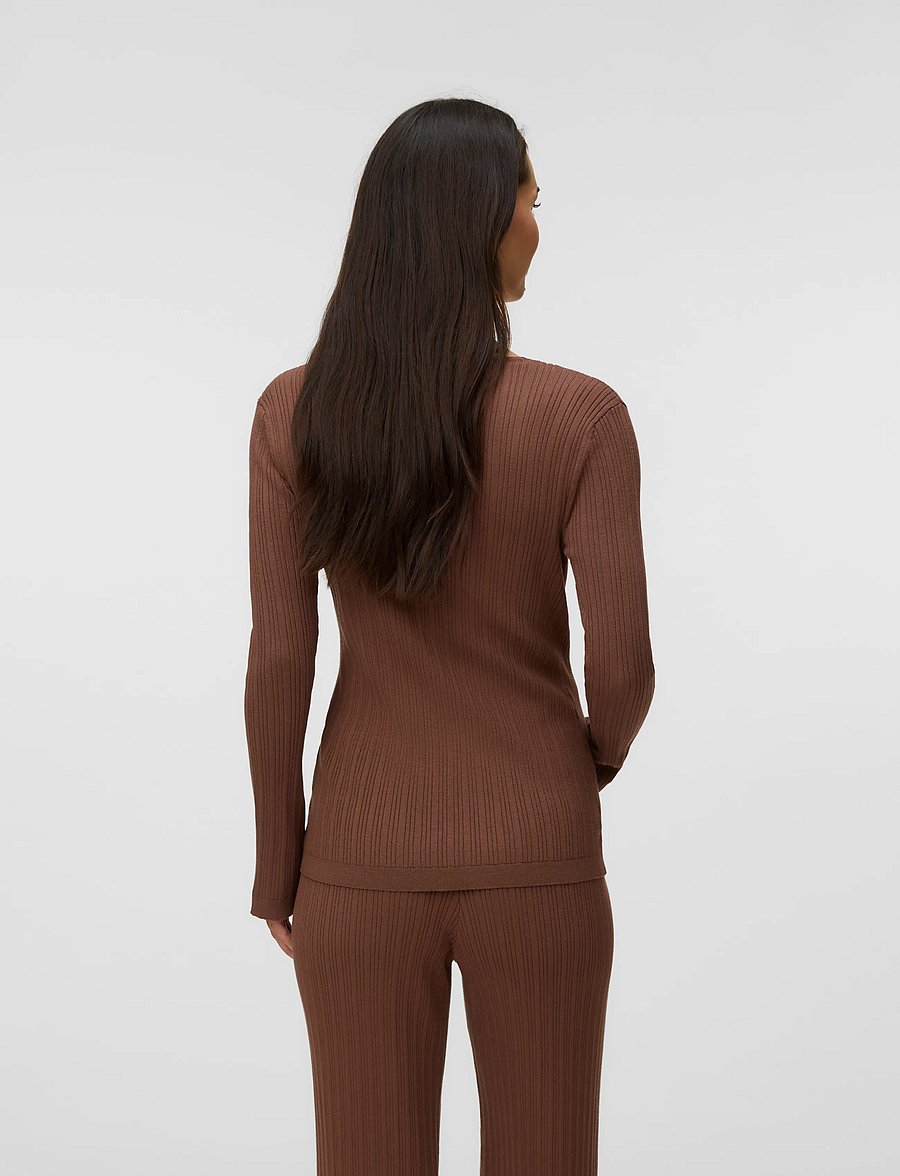 Vero Moda Maternity - VMMWILLOW LS V-NECK LONG CARDIGAN - oberteile - cocoa brown - 2
