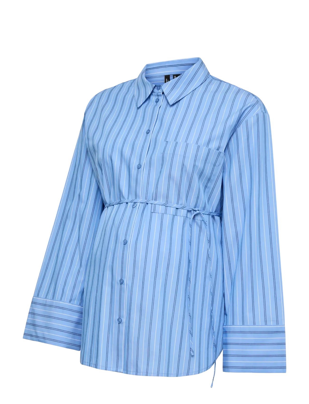 VERO MODA MATERNITY Vmmgina Gürtel Ls Shirt Wvn Blau - S - Damen
