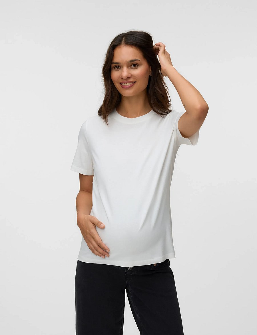 Vero Moda Maternity - VMMPAULINA SS T-SHIRT JRS NOOS 2P - góry - black - 0