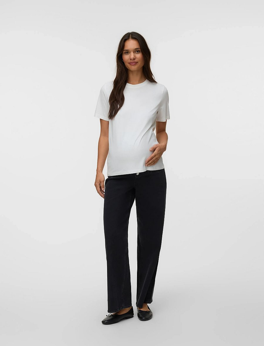 Vero Moda Maternity - VMMPAULINA SS T-SHIRT JRS NOOS 2P - góry - black - 3