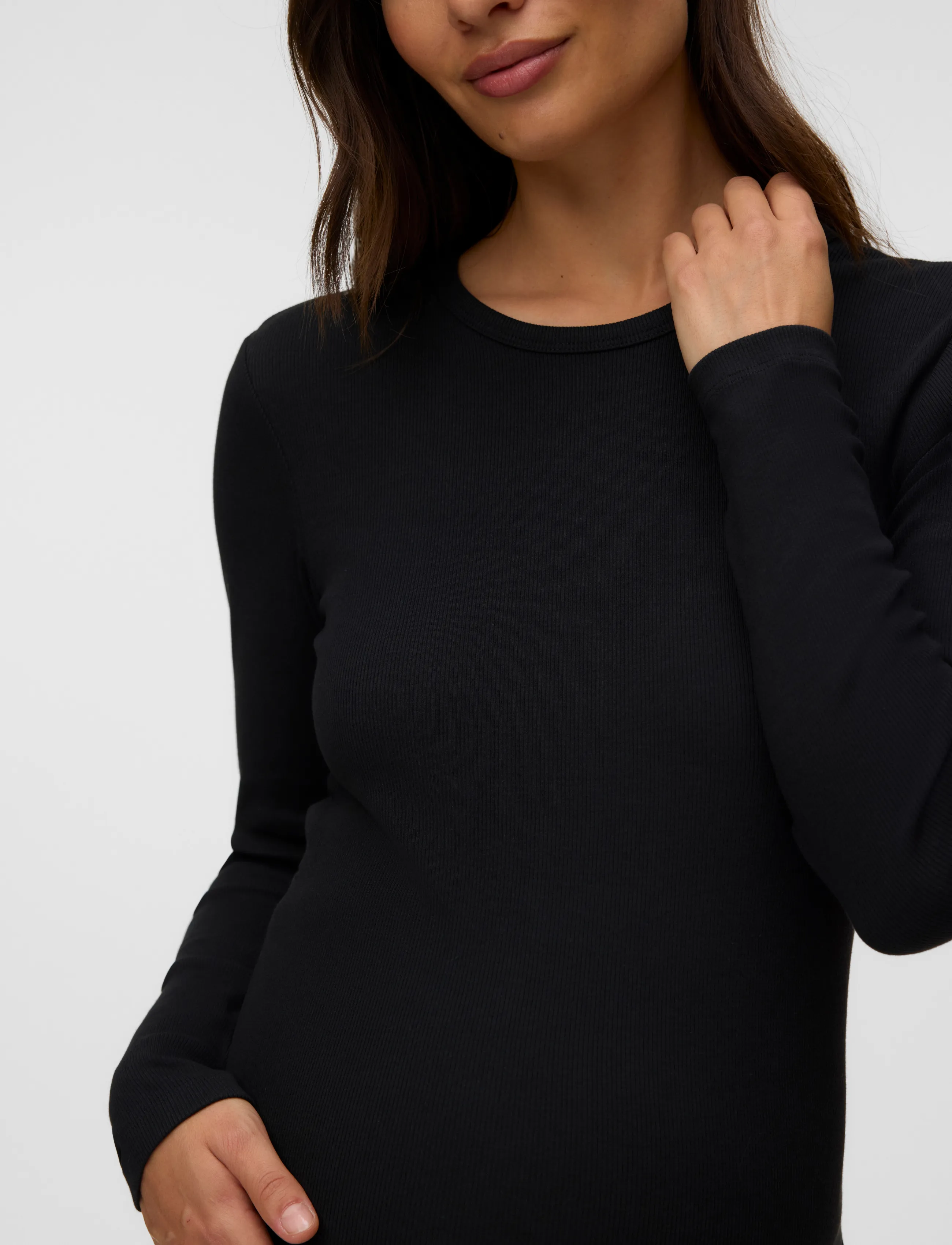 Vero Moda Maternity - VMMCHLOE LS TOP JRS NOOS 2P - black - 5