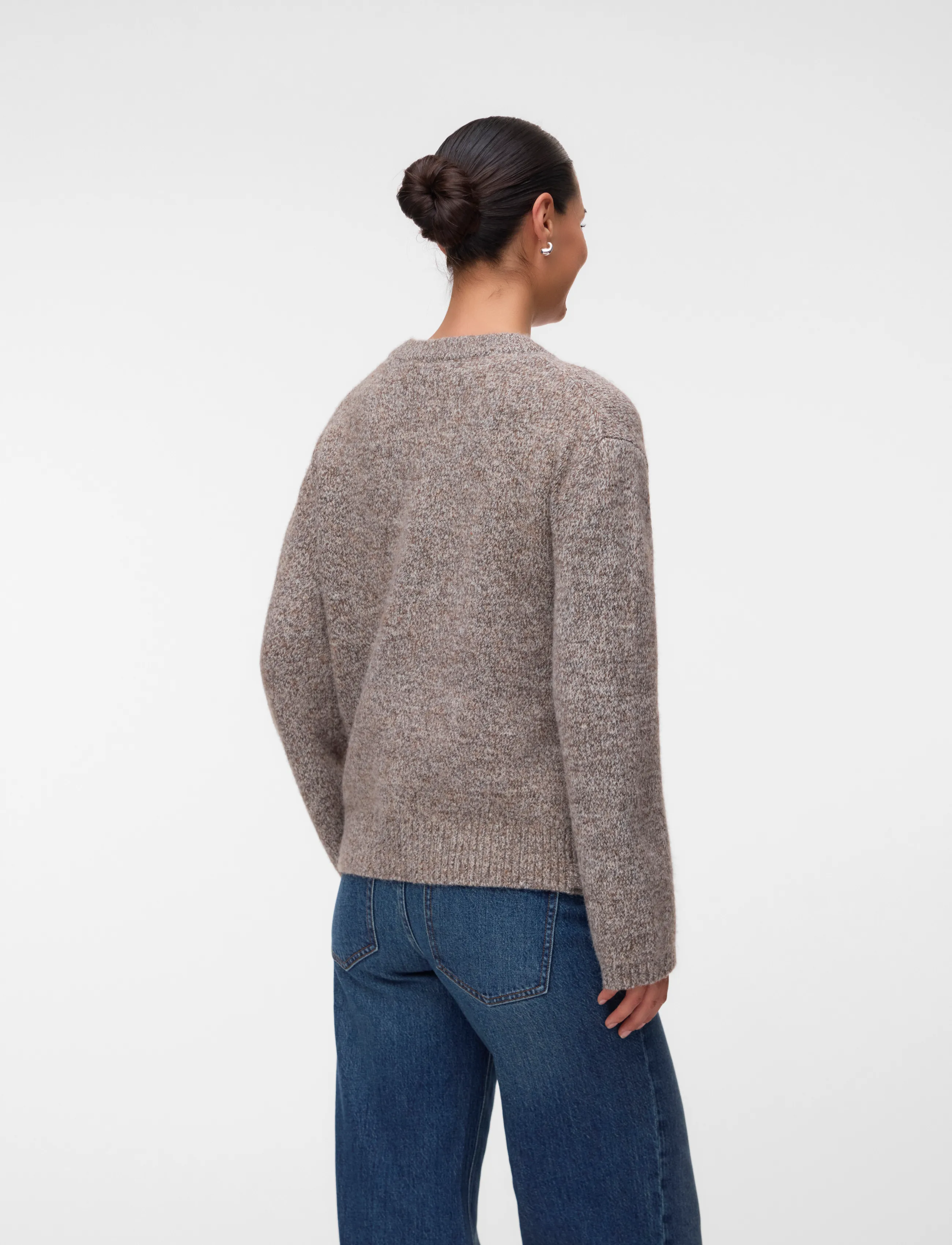 Vero Moda Maternity - VMMSABRA LS O-NECK PULLOVER - stickade tröjor - cocoa brown - 2