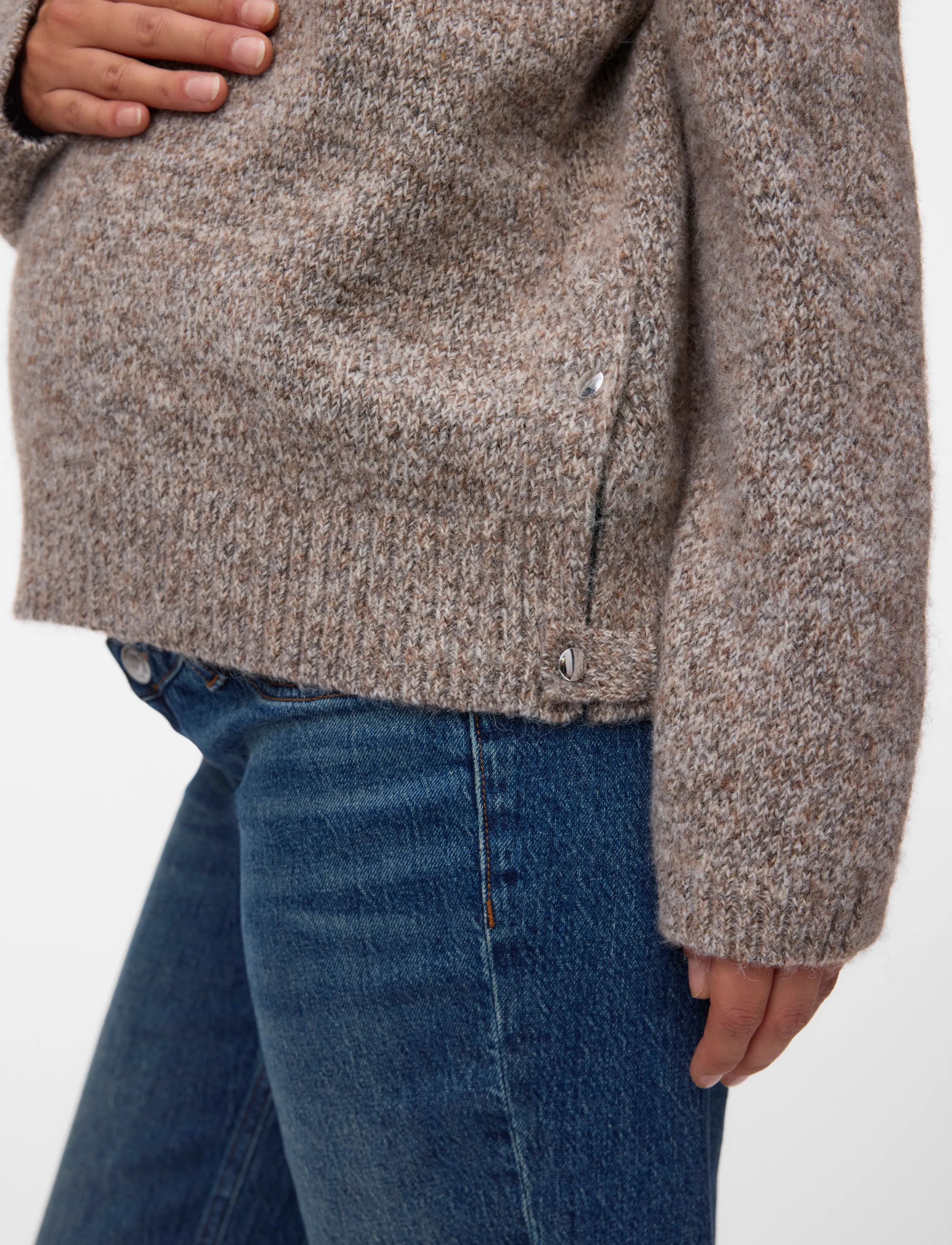 Vero Moda Maternity - VMMSABRA LS O-NECK PULLOVER - stickade tröjor - cocoa brown - 4