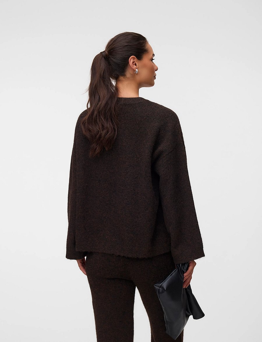 Vero Moda Maternity - VMMSUPREME LS LOOSE O-NECK PULLOVER - schwangerschaftsprodukte - chocolate torte - 3