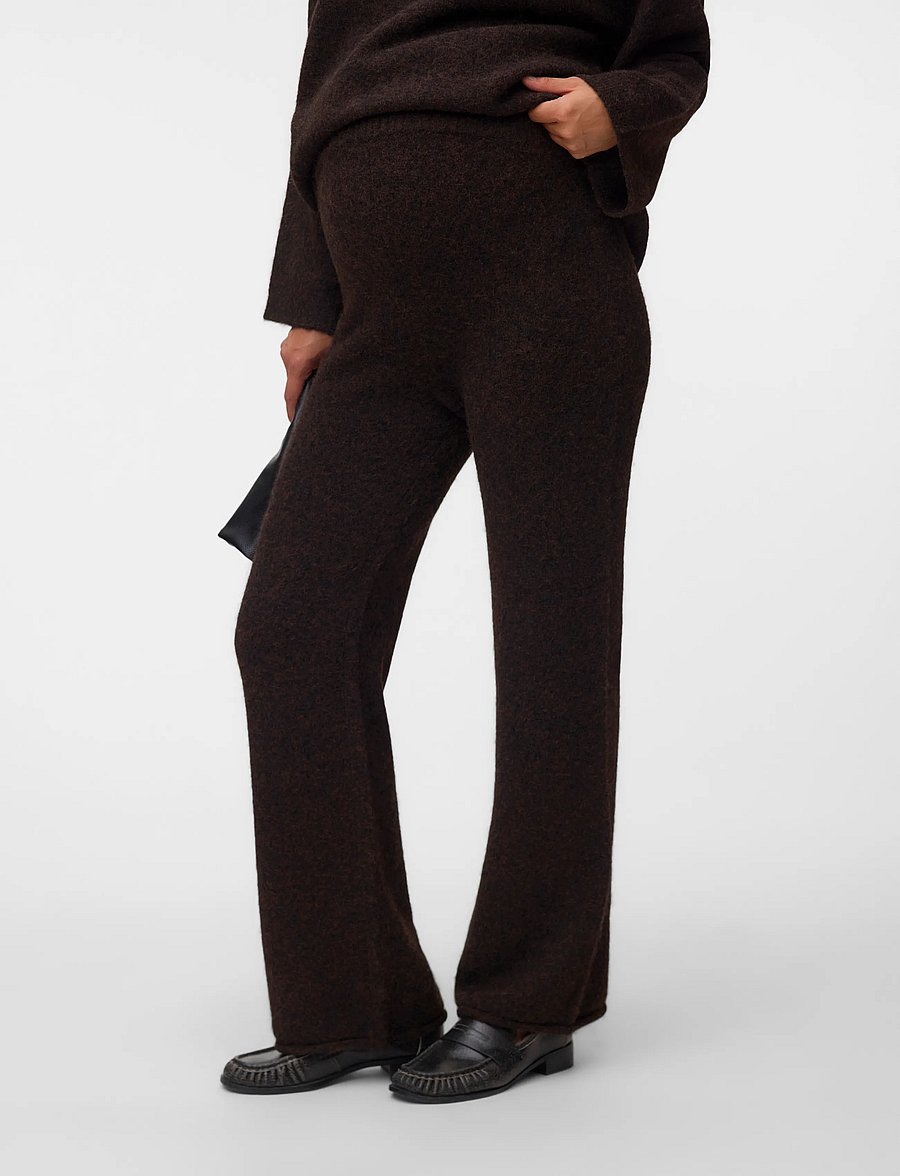 Vero Moda Maternity - VMMSUPREME HW TROUSERS - chocolate torte - 0