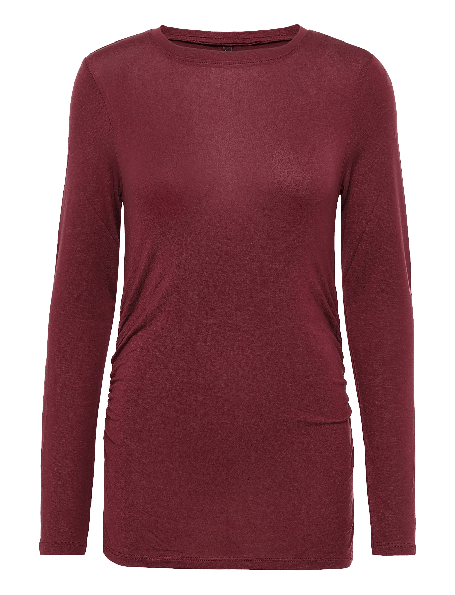 Vero Moda Maternity - VMMAVA SARAH LS TOP JRS - Överdelar - windsor wine - 1