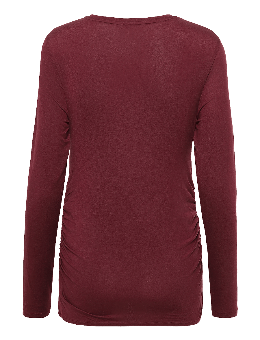 Vero Moda Maternity - VMMAVA SARAH LS TOP JRS - Överdelar - windsor wine - 2