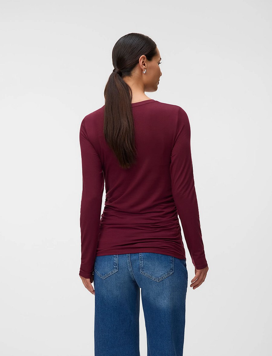 Vero Moda Maternity - VMMAVA SARAH LS TOP JRS - Överdelar - windsor wine - 3