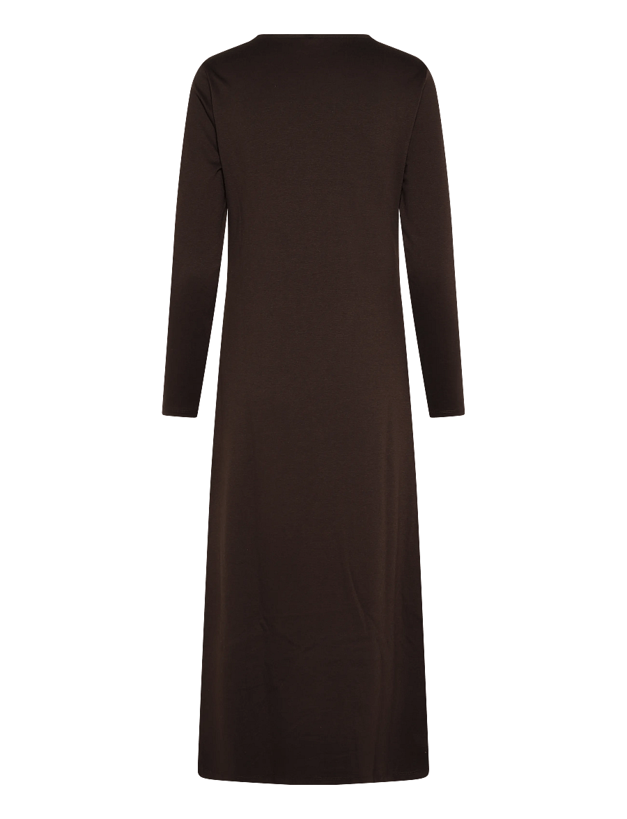 Vero Moda Maternity - VMMMAHALO L/S 7/8 DRESS JRS BTQ SP - maxi kjoler - chocolate torte - 1