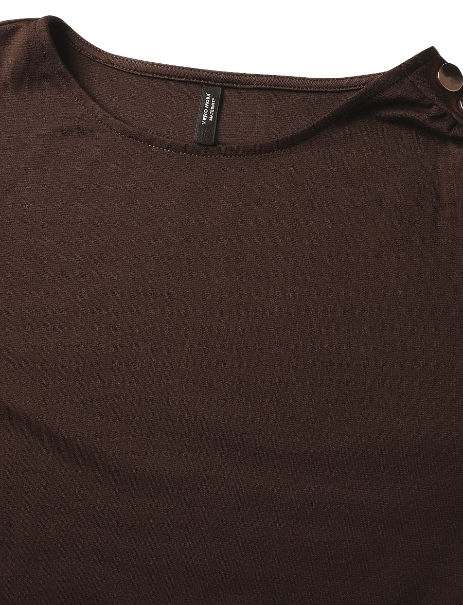 Vero Moda Maternity - VMMMAHALO L/S 7/8 DRESS JRS BTQ SP - maxi kjoler - chocolate torte - 2