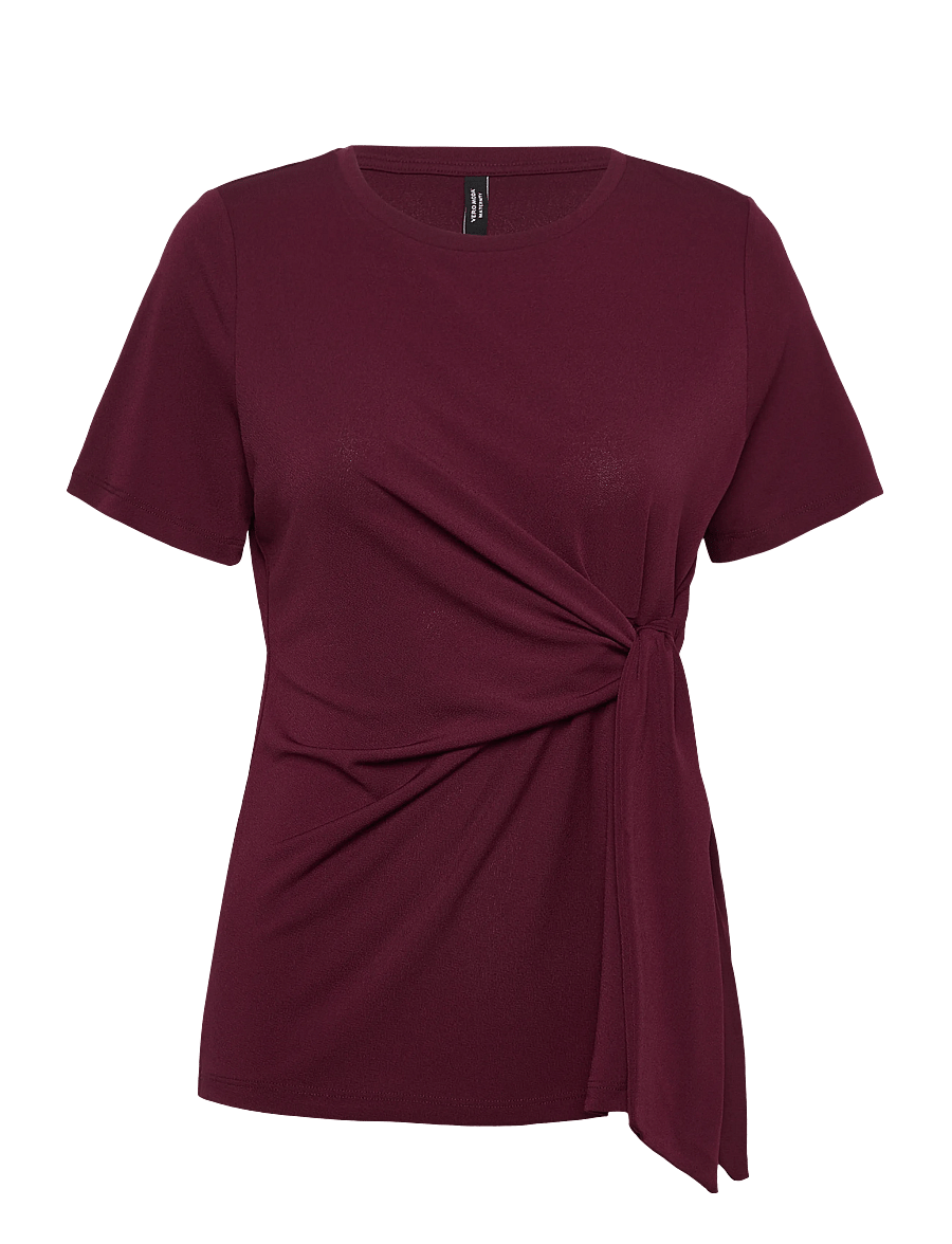 Vero Moda Maternity - VMMJILL SS TOP JRS - overdele - windsor wine - 1