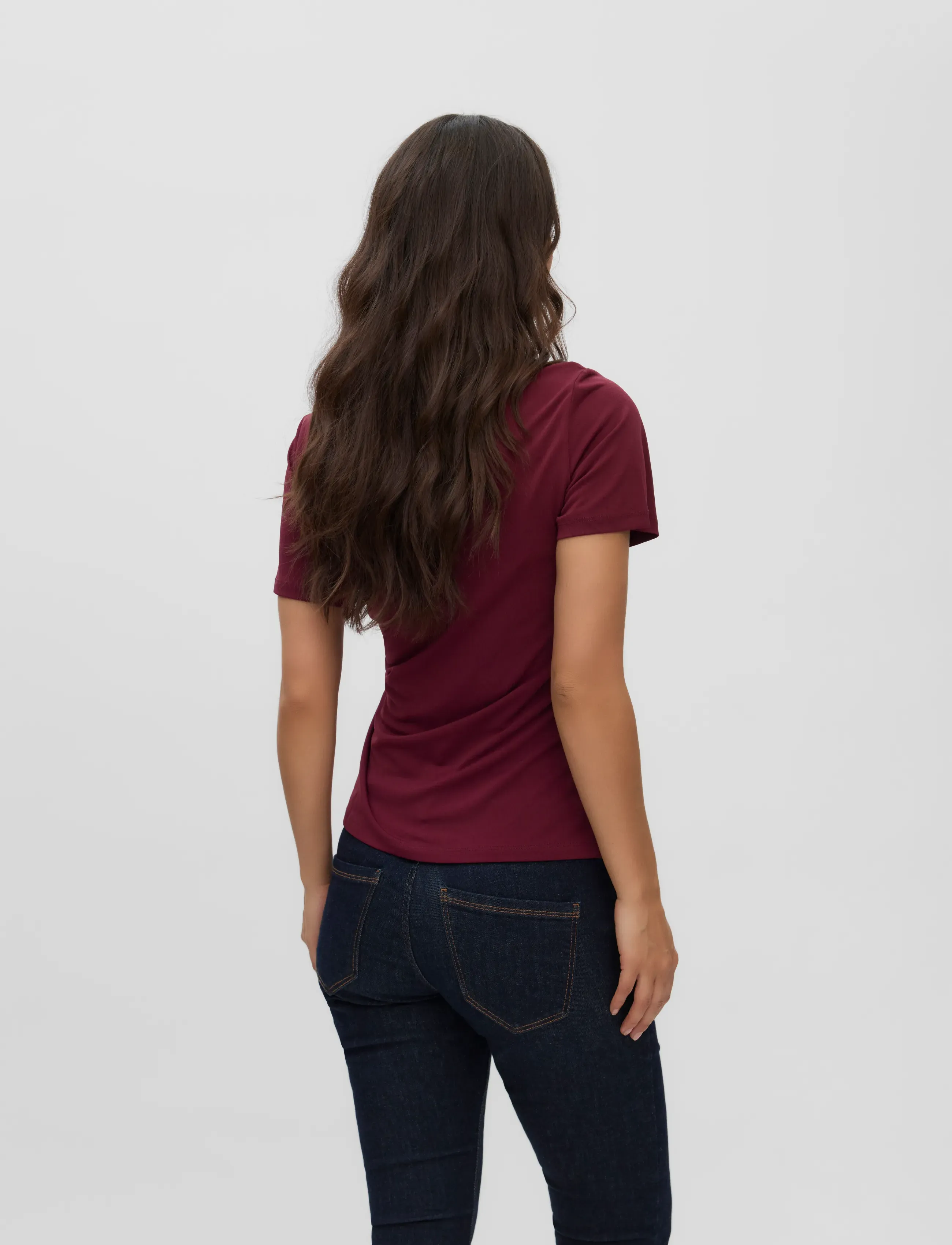 Vero Moda Maternity - VMMJILL SS TOP JRS - oberteile - windsor wine - 2