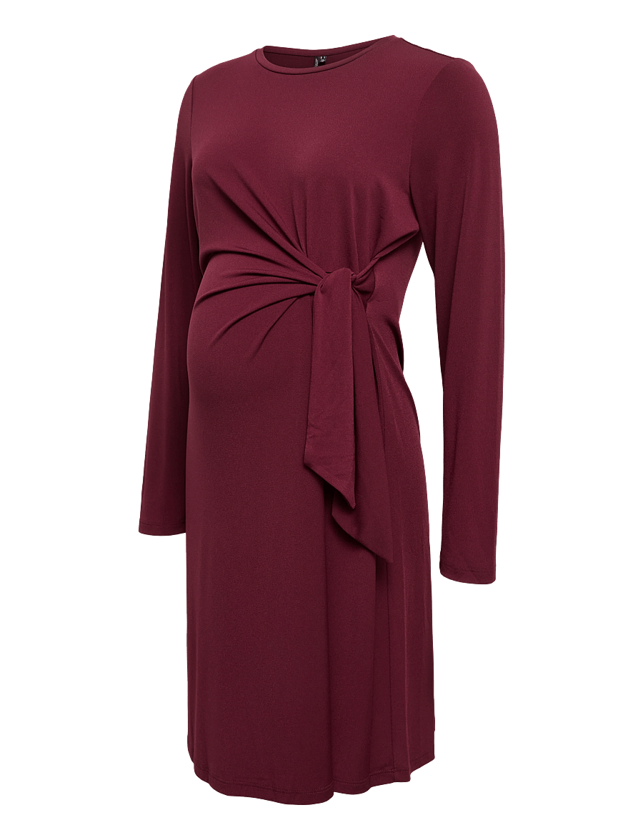 Vero Moda Maternity - VMMJILL LS DRESS JRS - windsor wine - 0