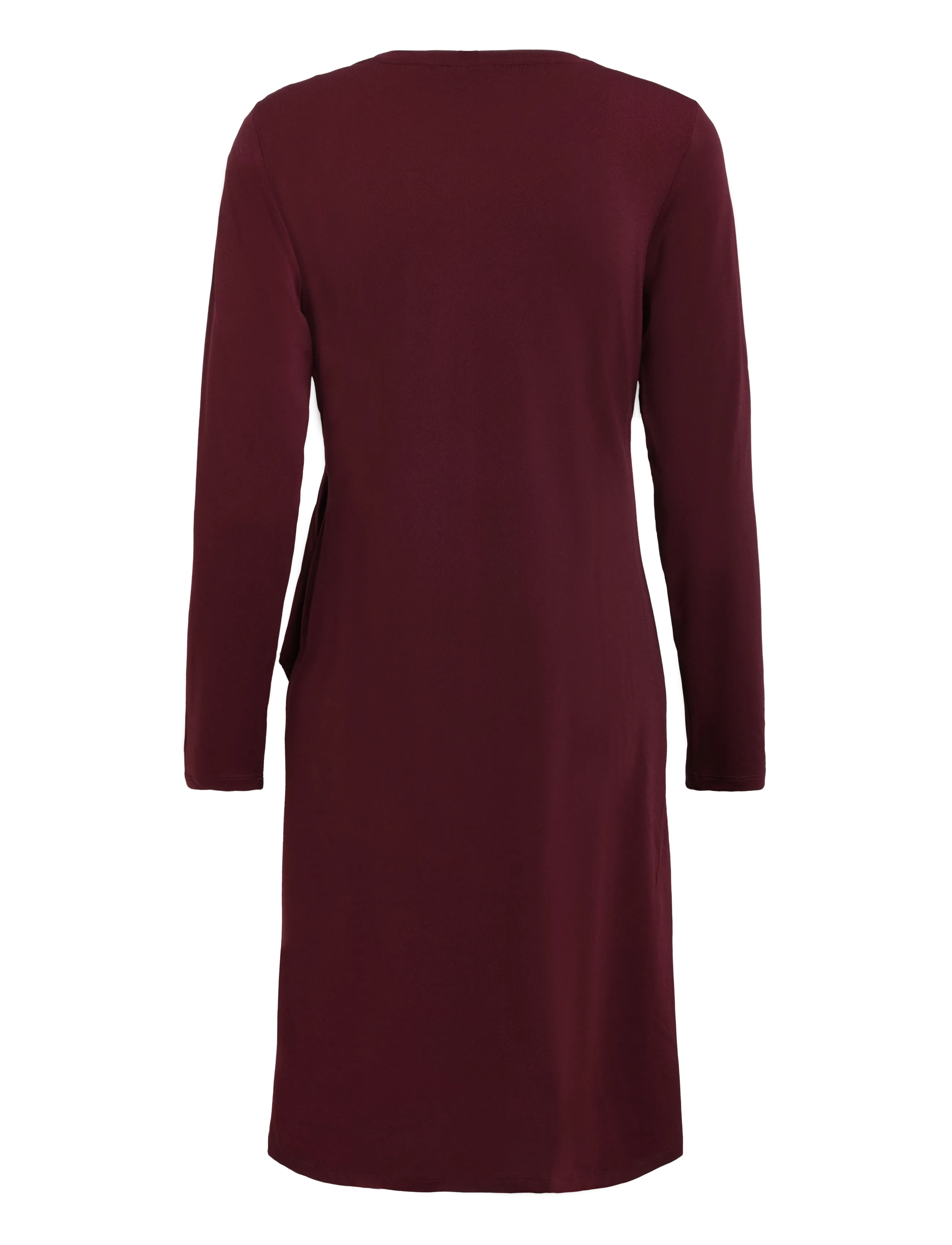 Vero Moda Maternity - VMMJILL LS DRESS JRS - kurze kleider - windsor wine - 1