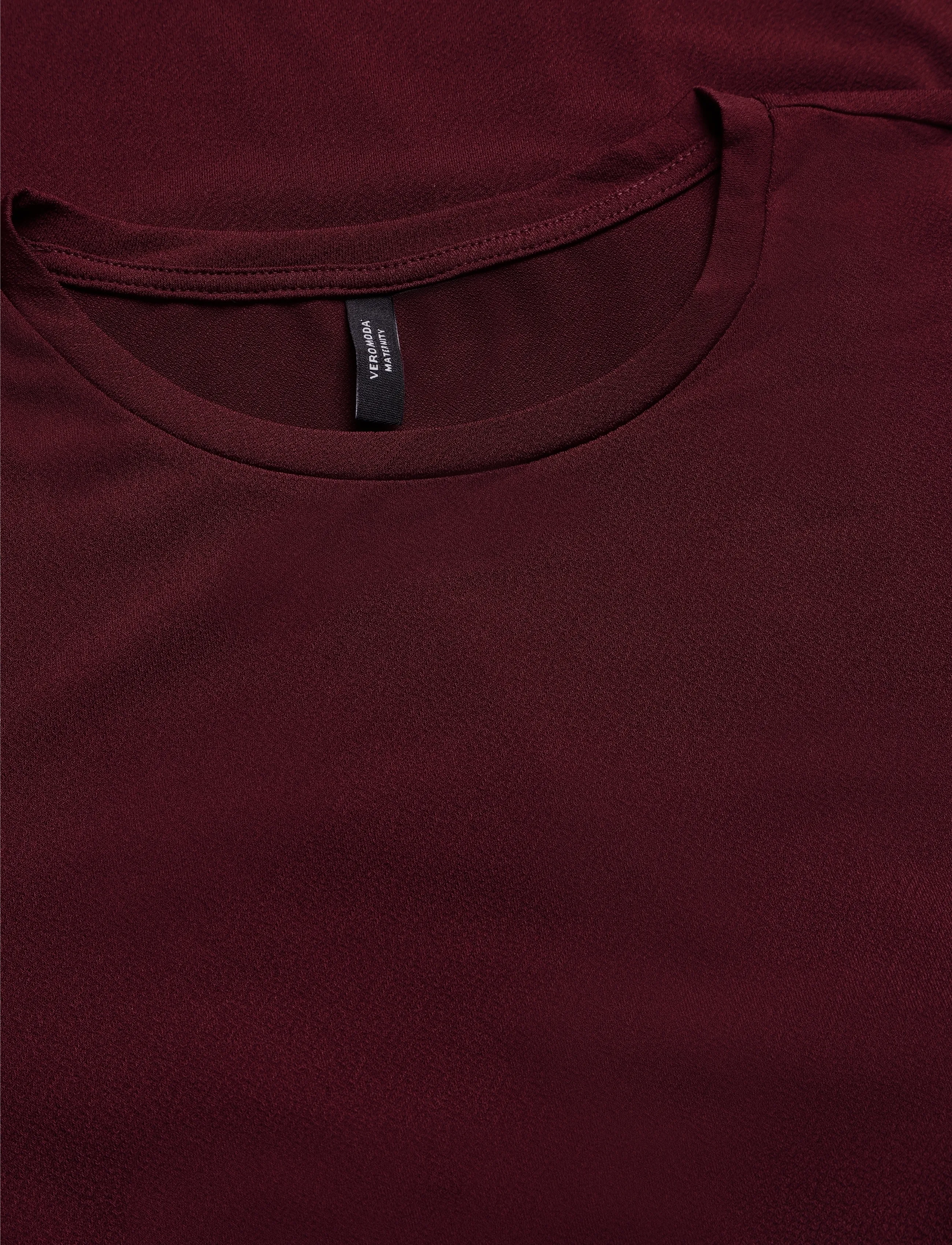 Vero Moda Maternity - VMMJILL LS DRESS JRS - kurze kleider - windsor wine - 2