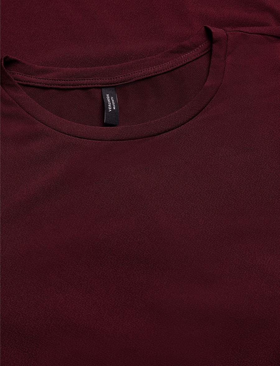 Vero Moda Maternity - VMMJILL LS DRESS JRS - kurze kleider - windsor wine - 2