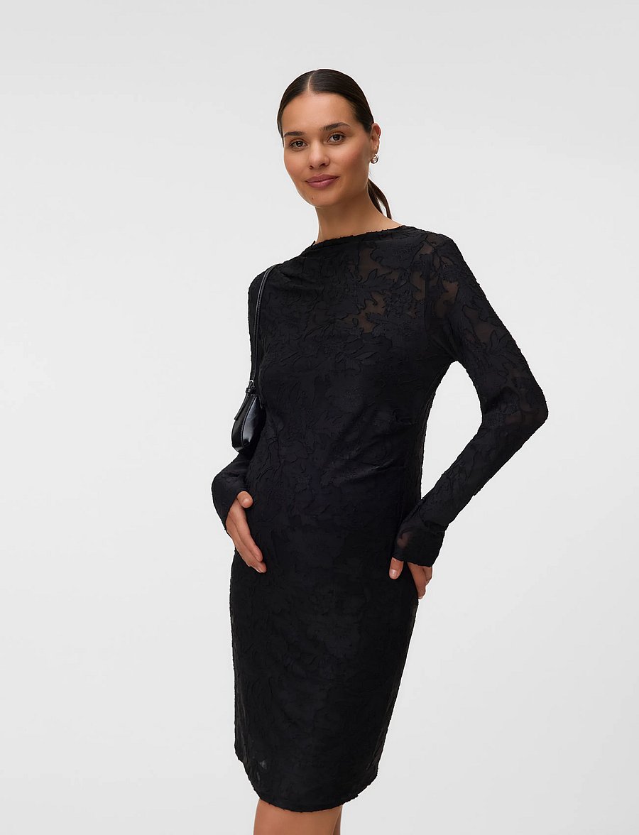 Vero Moda Maternity - VMMLAYLA LS SHORT DRESS JRS - black - 0