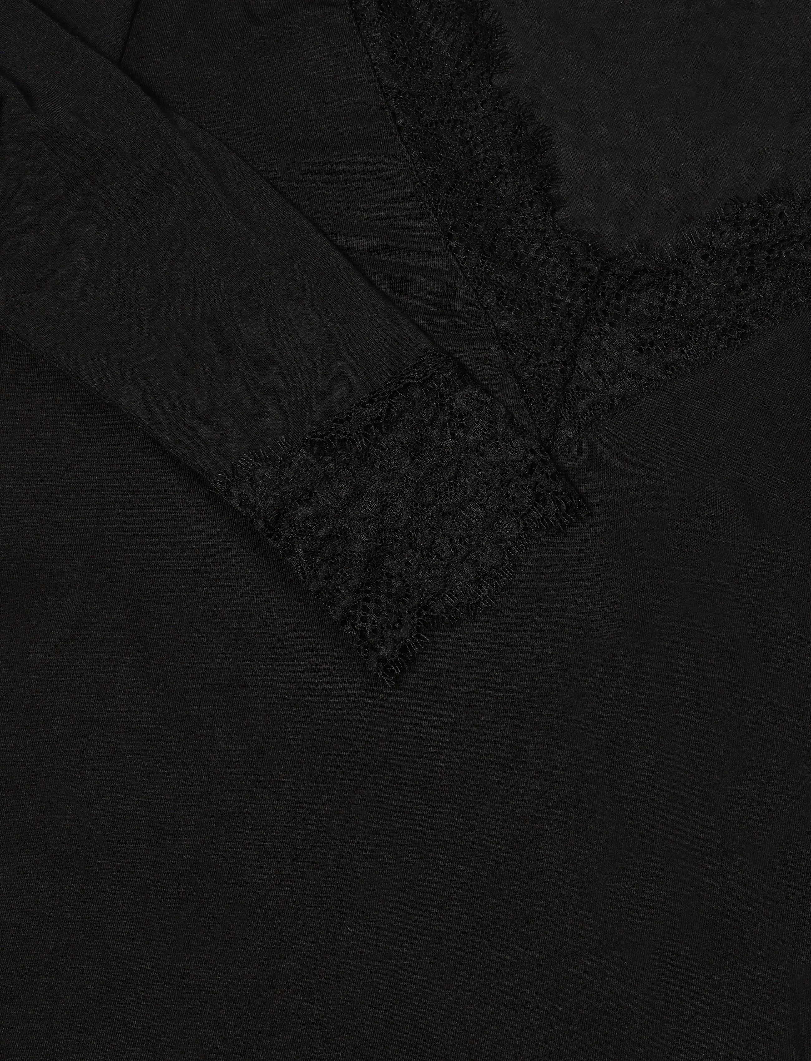 Vero Moda Maternity - VMMSKYE LS V-NECK LACE TOP JRS - tops - black - 2
