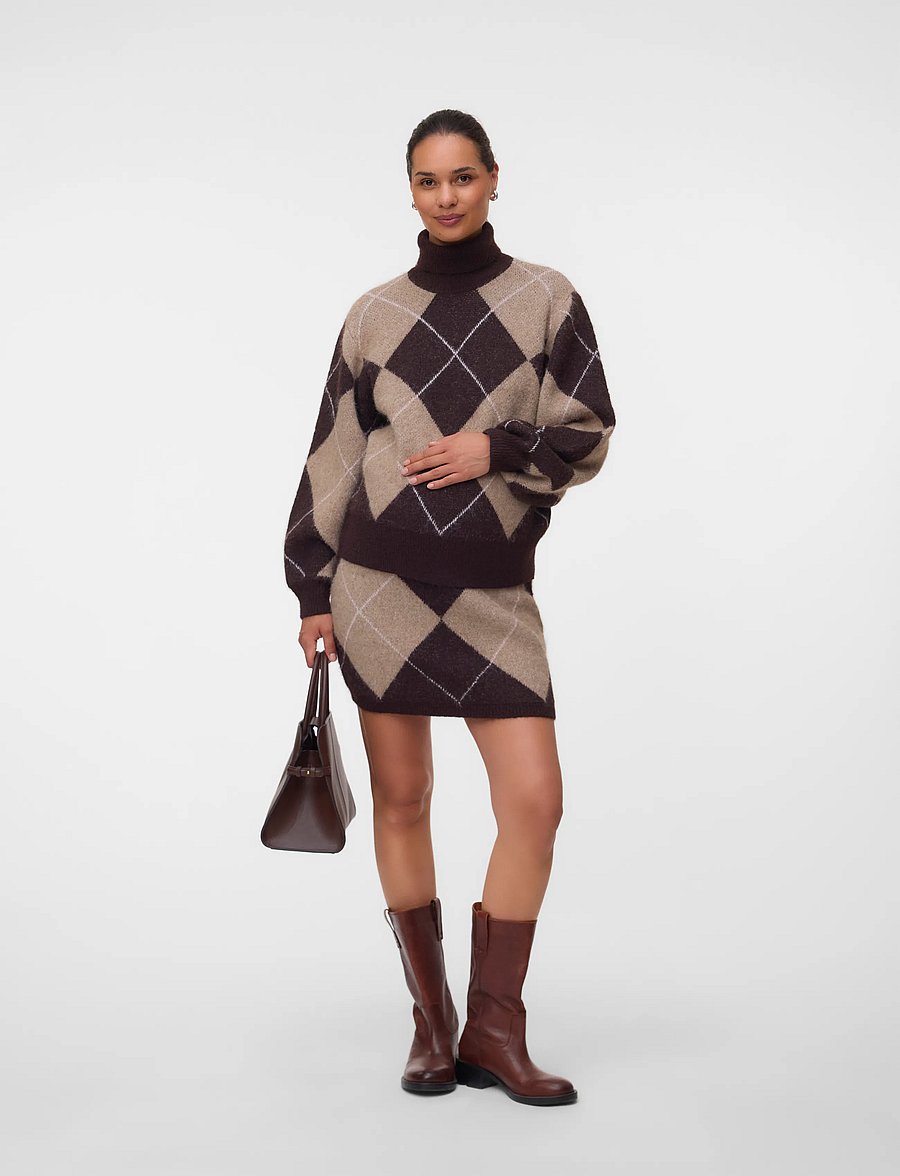 Vero Moda Maternity - VMMDARLA LS ROLLNECK PULLOVER - chocolate torte - 4