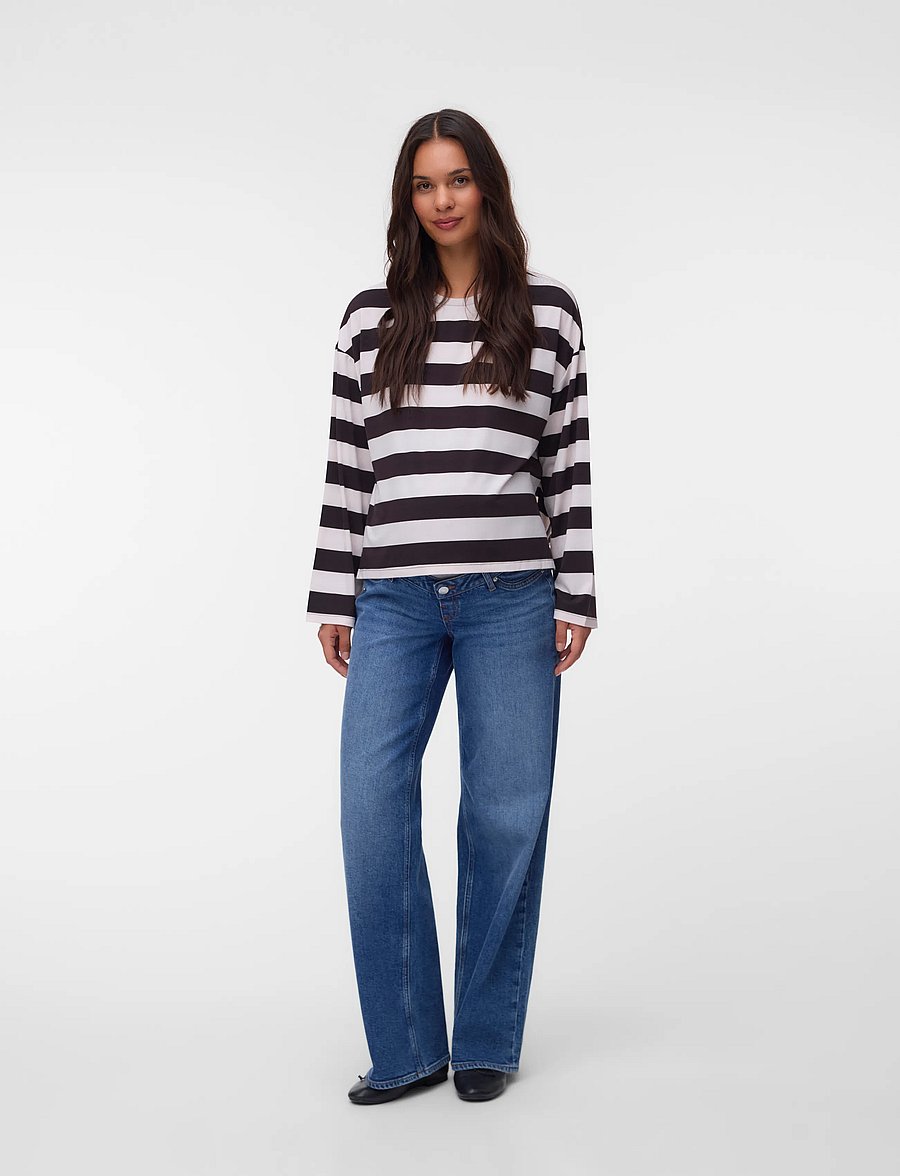 Vero Moda Maternity - VMMSANDIE-STRETCH MR WIDE JNS RA3087 - hosen - medium blue denim - 4