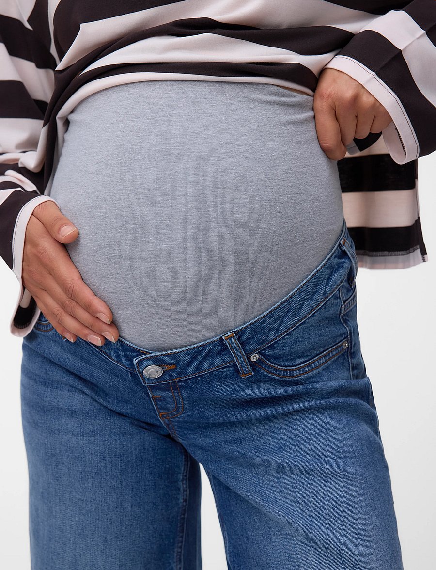 Vero Moda Maternity - VMMSANDIE-STRETCH MR WIDE JNS RA3087 - hosen - medium blue denim - 5
