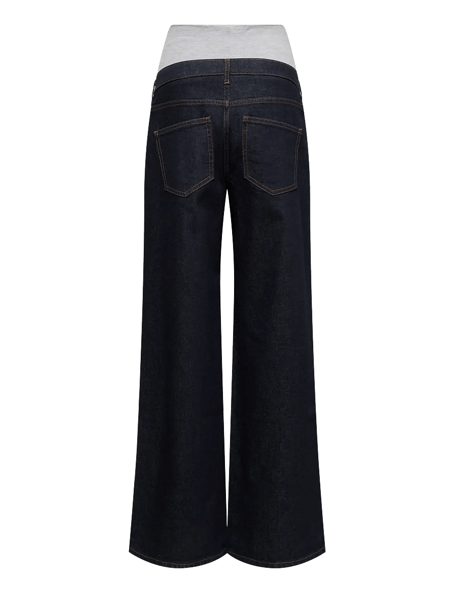 Vero Moda Maternity - VMMSANDIE-STRETCH MR WIDE JNS RA3069 - dark blue denim - 1