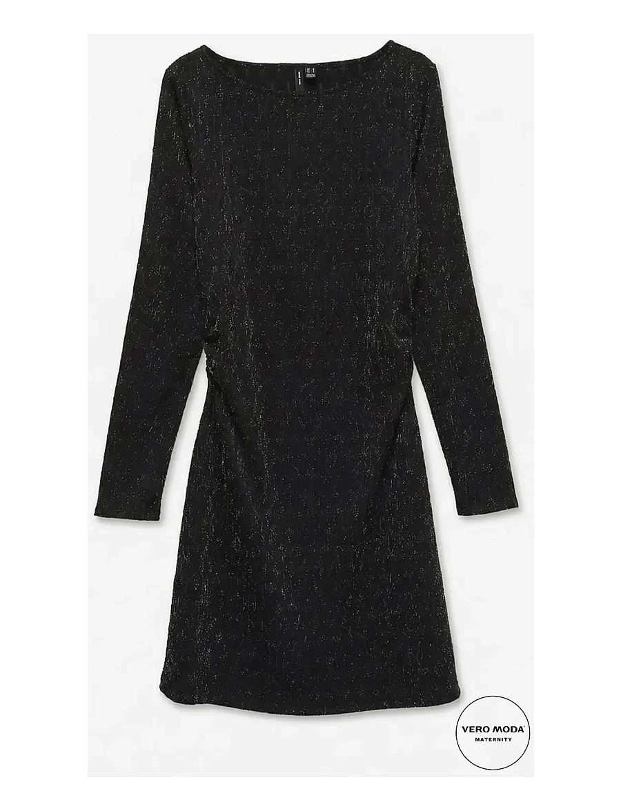 Vero Moda Maternity - VMMKALI LS SHORT DRESS LX JRS - minikleidid - black - 0