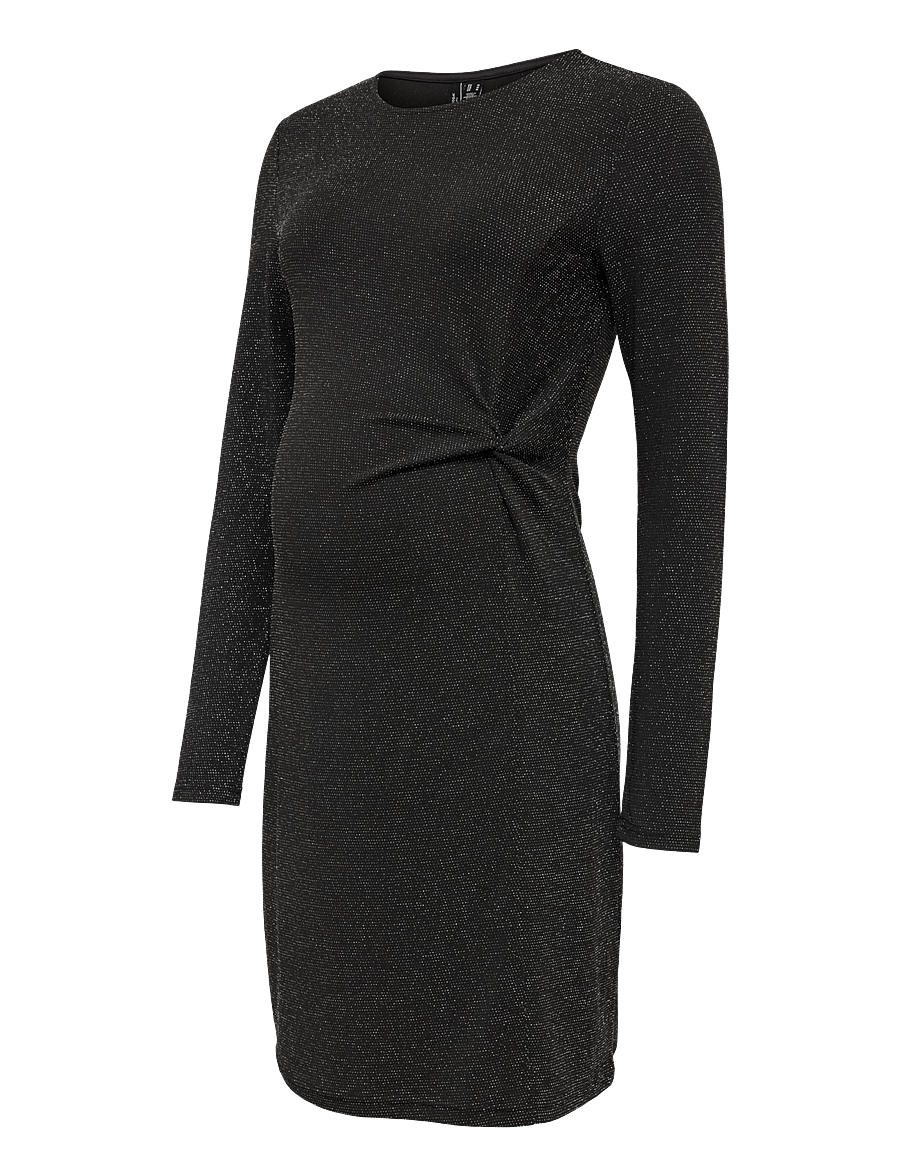 Vero Moda Maternity - VMMKANVA LS SHORT KNOT DRESS LX JRS - black - 0