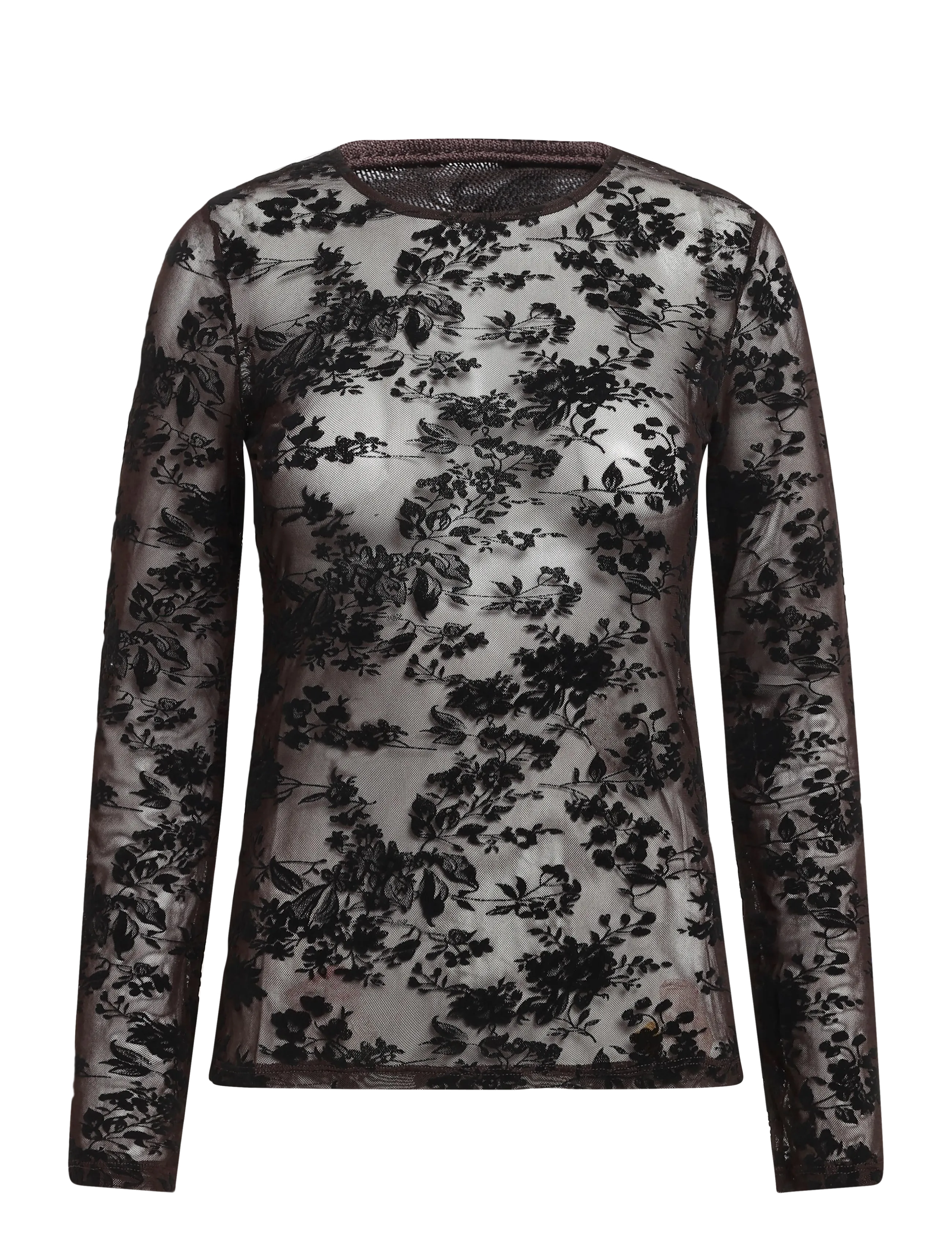 Vero Moda Maternity VMMFLORA LS O-NECK TOP JRS - Pikkade varrukatega topid - CHOCOLATE TORTE / brown