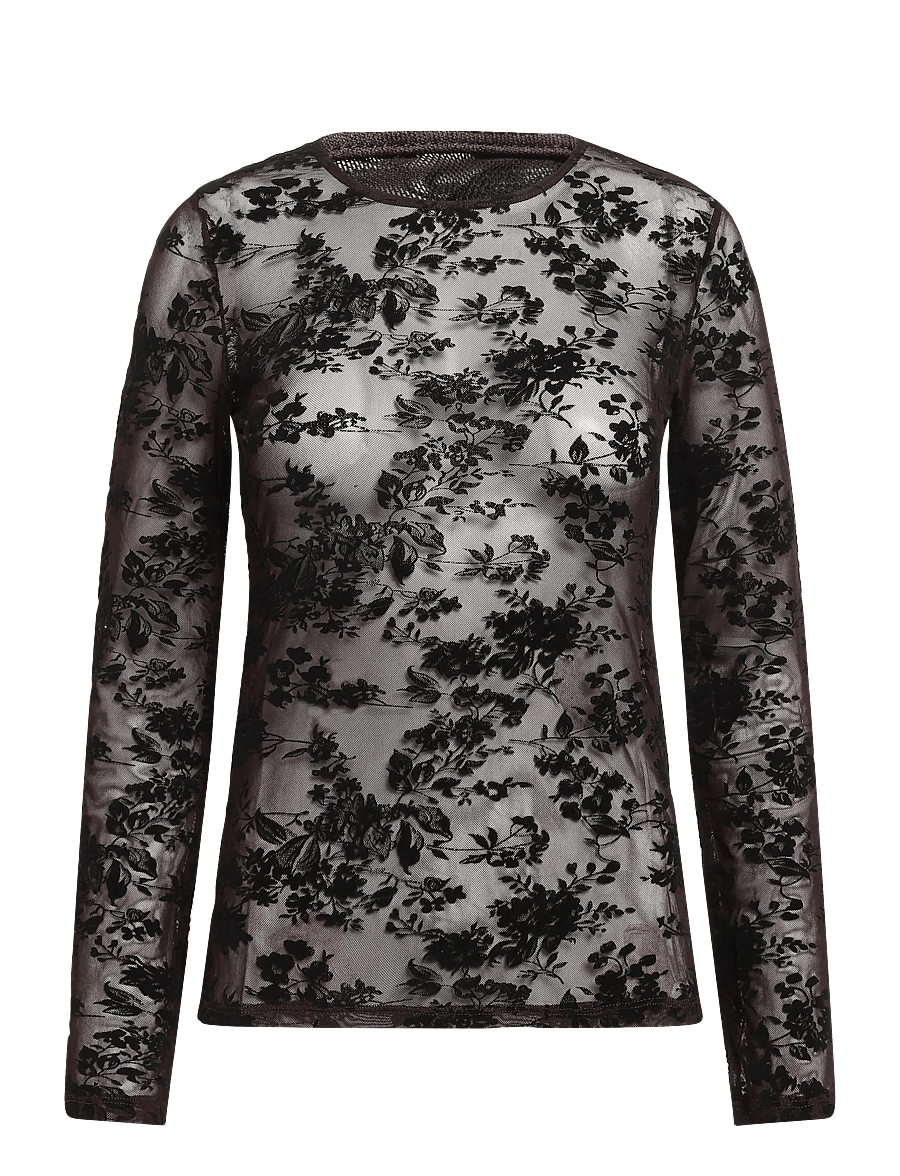 Vero Moda Maternity - VMMFLORA LS O-NECK TOP JRS - topid - chocolate torte - 0