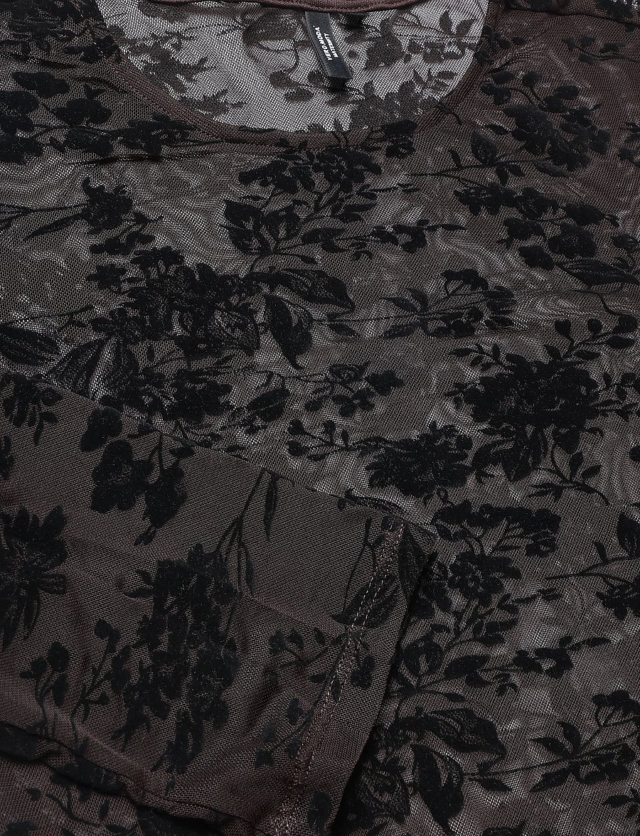 Vero Moda Maternity - VMMFLORA LS O-NECK TOP JRS - topid - chocolate torte - 2