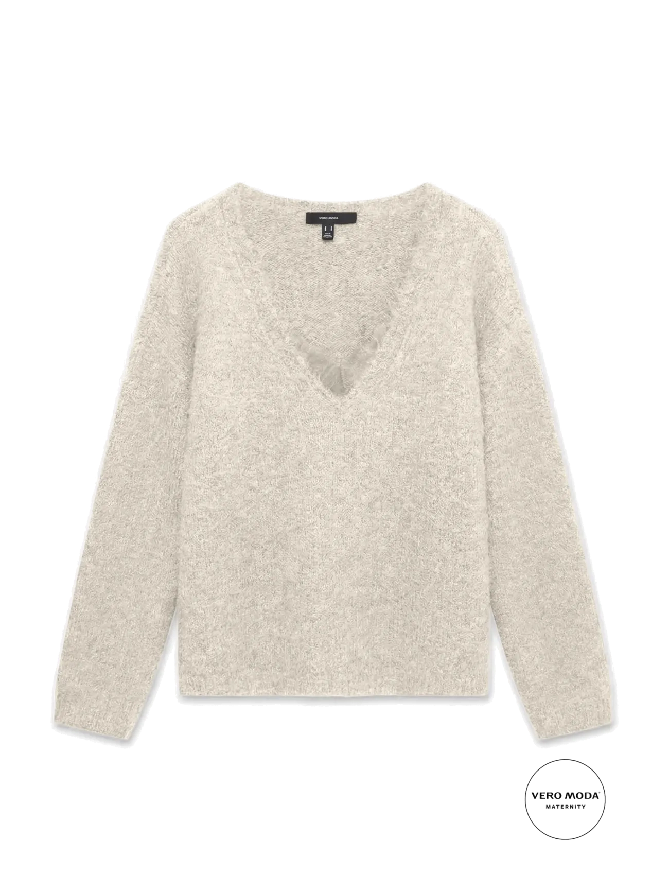 Vero Moda Maternity VMMBERRY LACE LS V-NECK PULLOVER - Rasedate riided - BIRCH / cream