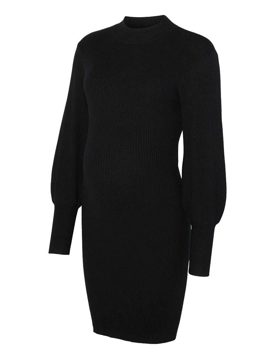 Vero Moda Maternity - VMMHARPER LS FUNNELNECK DRESS - black - 0