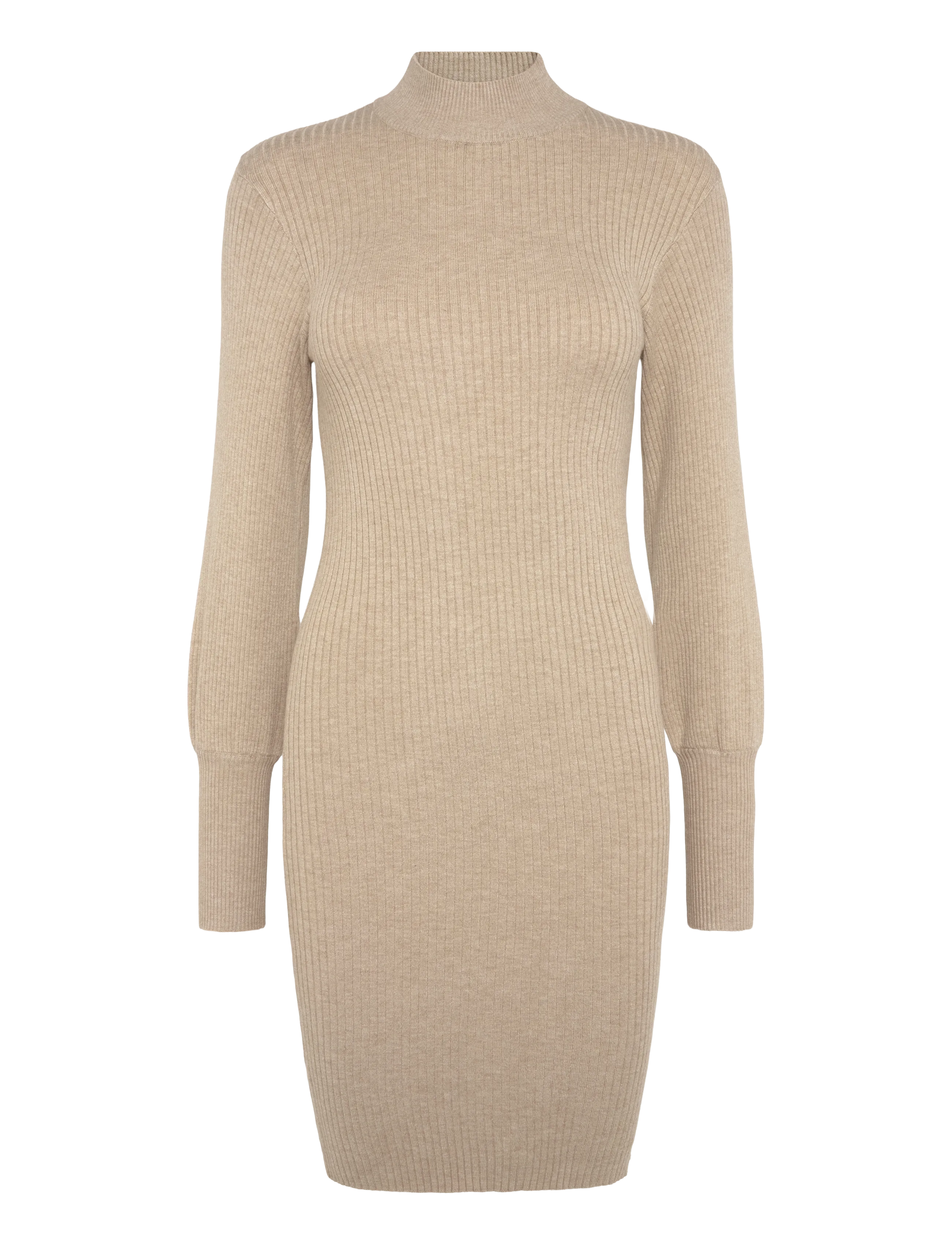 Vero Moda Maternity VMMHARPER LS FUNNELNECK DRESS - Dresses - SILVER MINK / beige