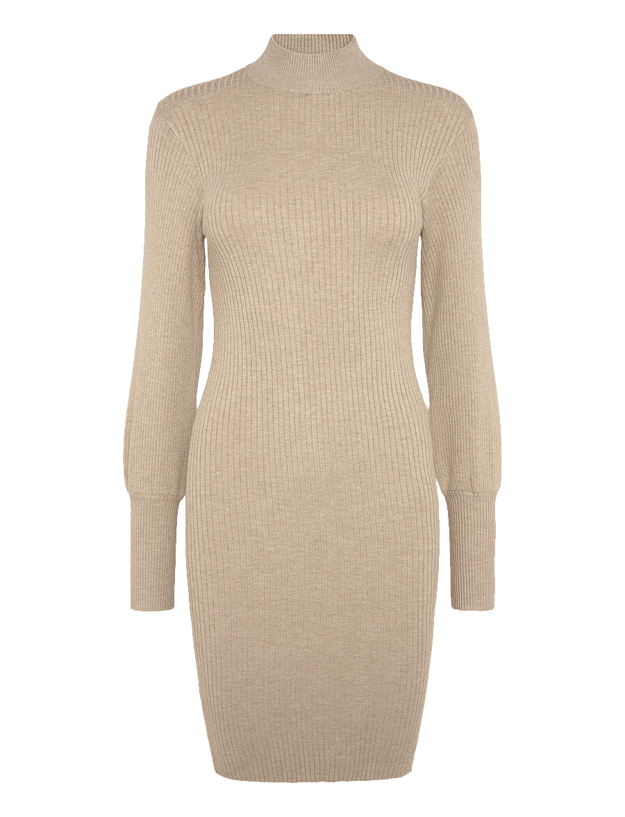 Vero Moda Maternity - VMMHARPER LS FUNNELNECK DRESS - midi kjoler - silver mink - 0