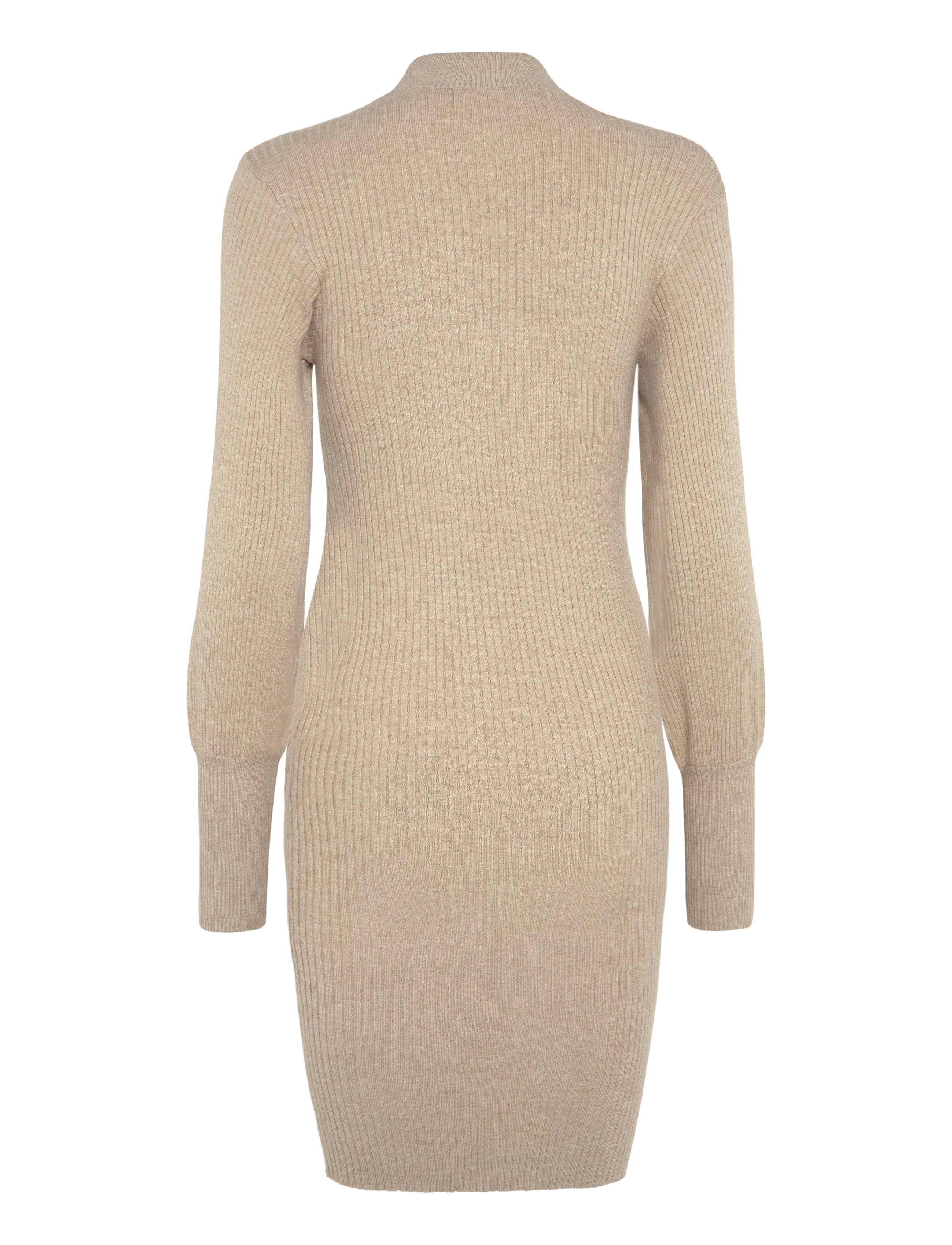 Vero Moda Maternity - VMMHARPER LS FUNNELNECK DRESS - midi dresses - silver mink - 1