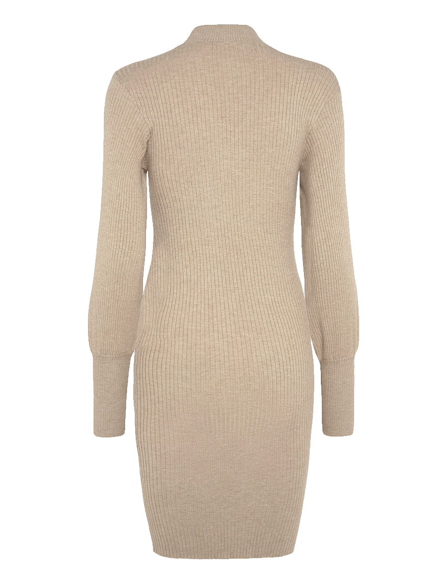 Vero Moda Maternity - VMMHARPER LS FUNNELNECK DRESS - midi kjoler - silver mink - 1