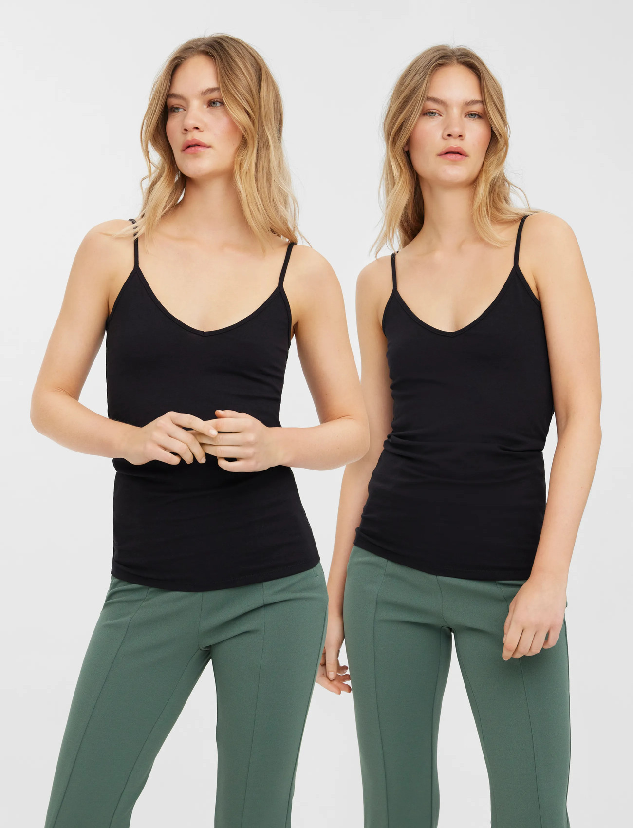 Vero Moda Vmmaxi My Soft V Singlet Jrs 2-Pack - - L 1