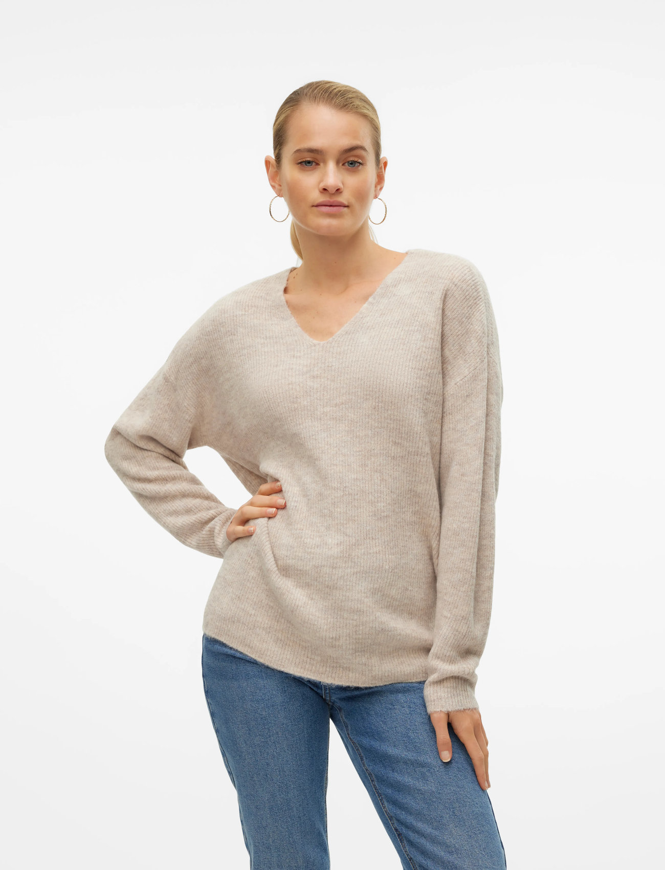 VERO MODA Vmcrewlefile V-Neck Pullover stickade tröjor dam – bild 8