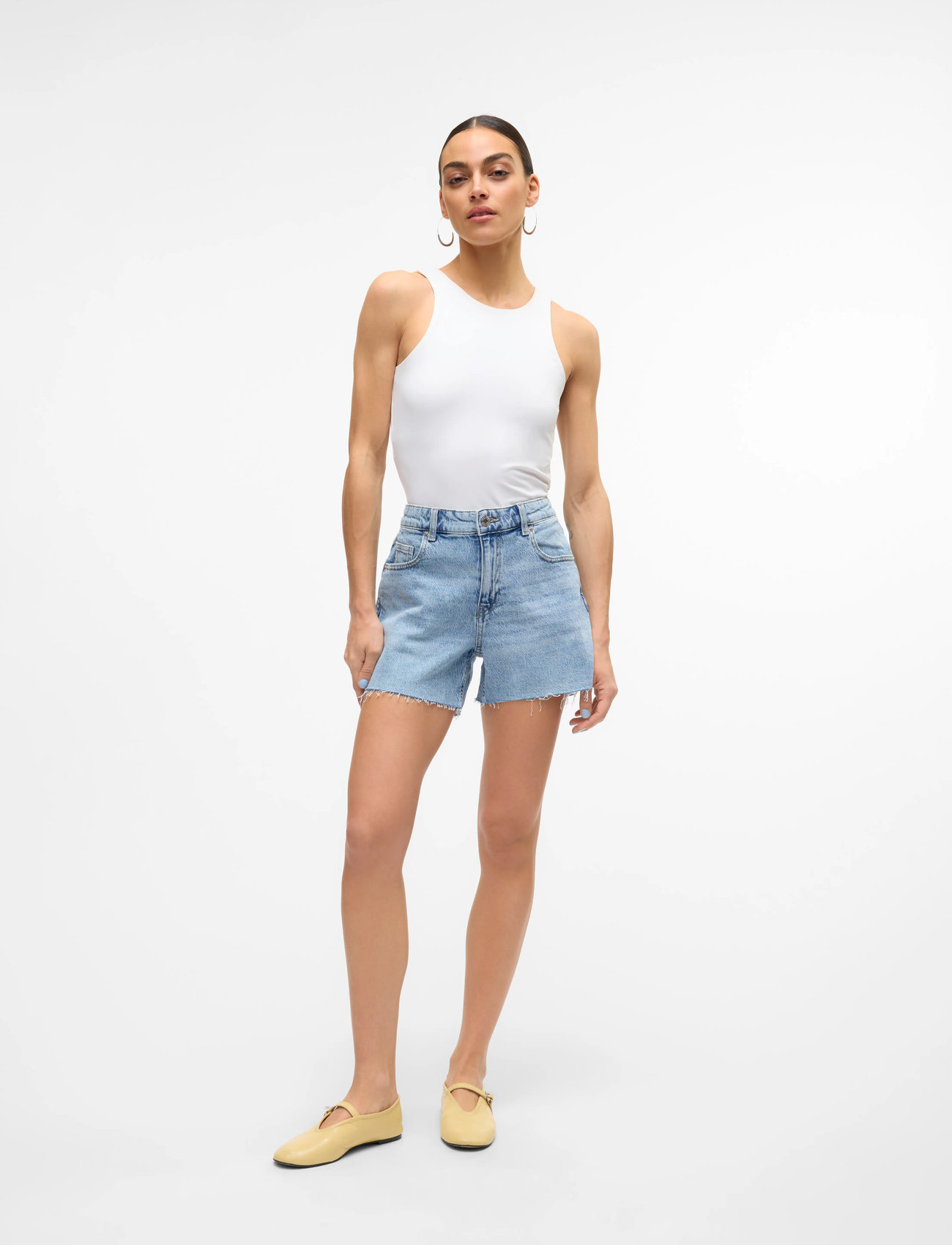 VERO MODA Vmtess mid rise short denim shorts dam – bild 9