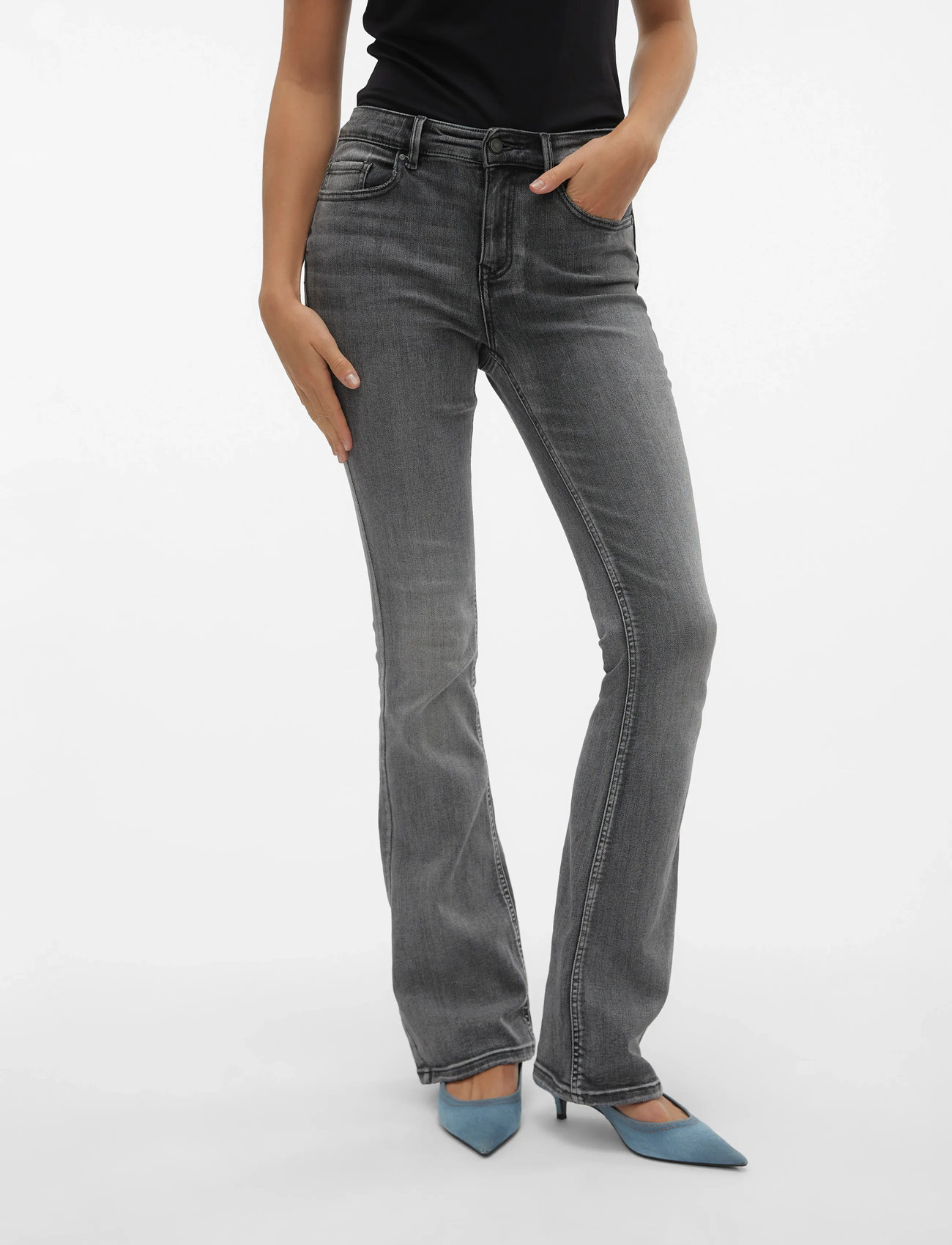 Vero Moda Vmflash Mr Flared Jeans Li213 Ga Noos - - XS x 30 1