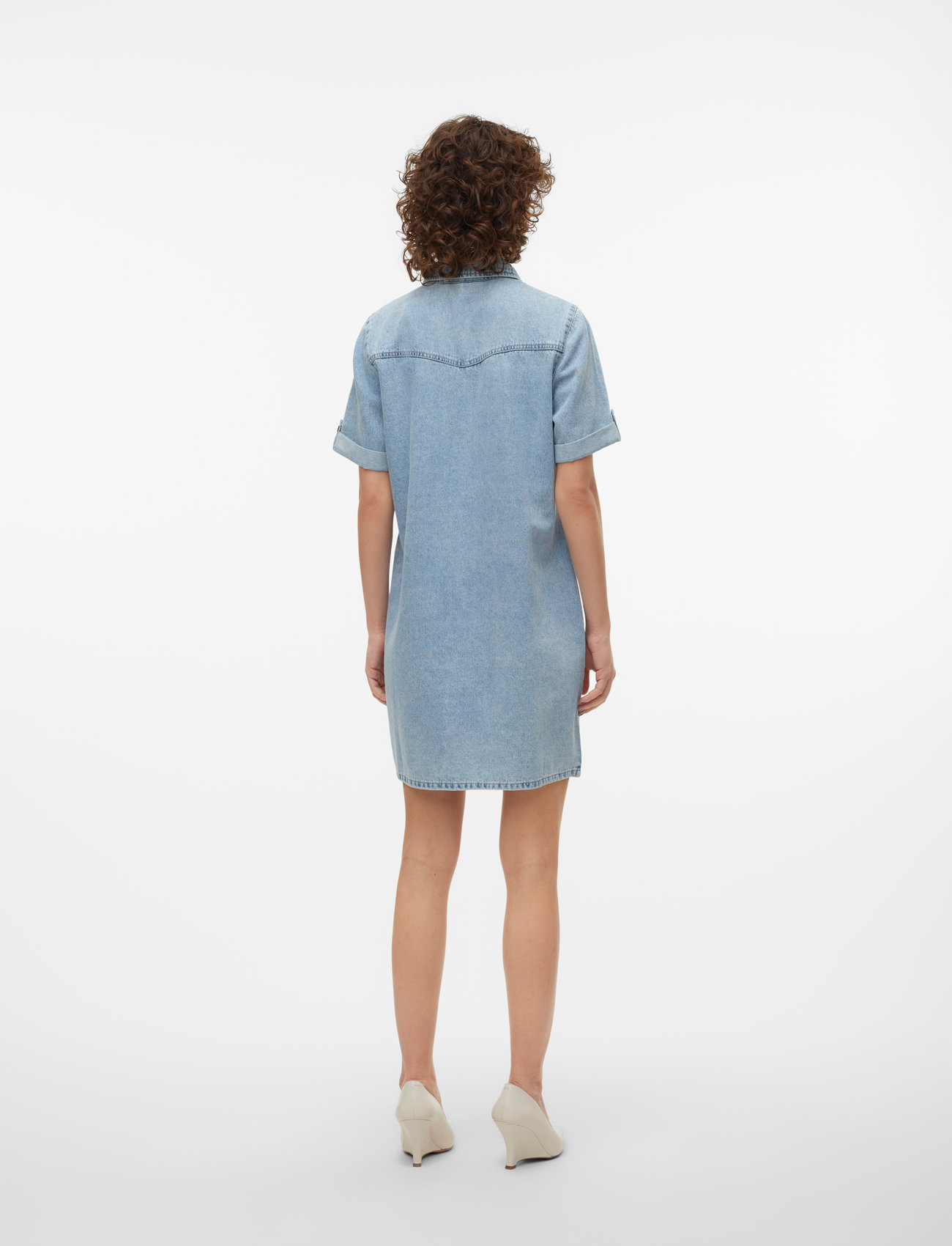 VERO MODA Vmjennie Ss Short Denim Dress klänningar dam – bild 6