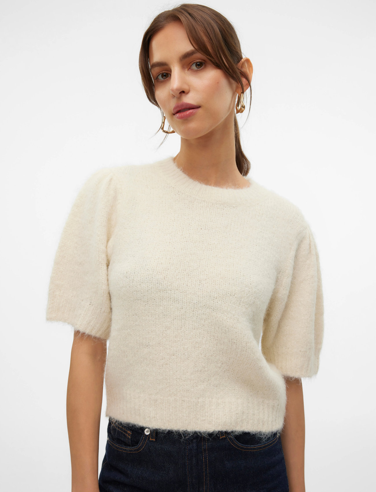 VERO MODA Vmnovah Ss O-neck Puff Pullove stickade tröjor dam – bild 7