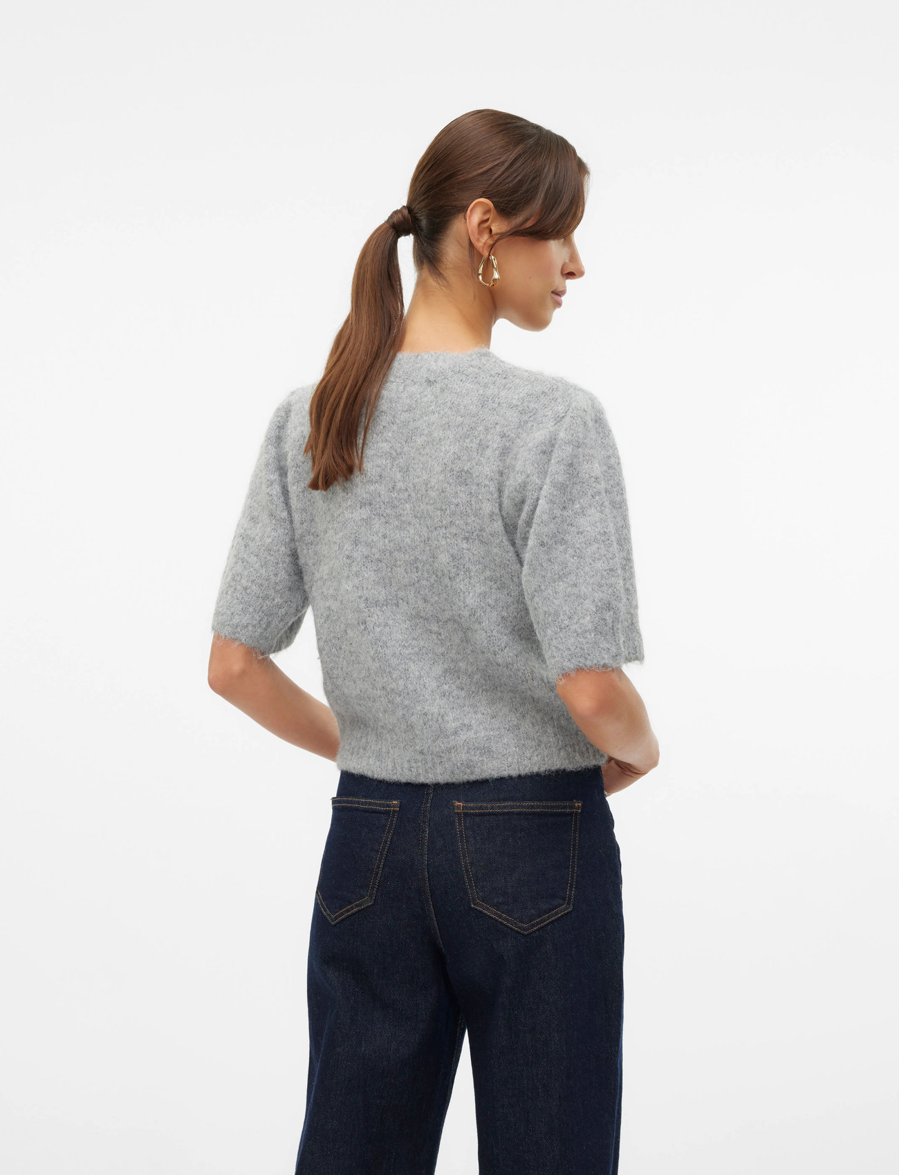 VERO MODA Vmnovah Ss O-neck Puff Pullove stickade tröjor dam – bild 6