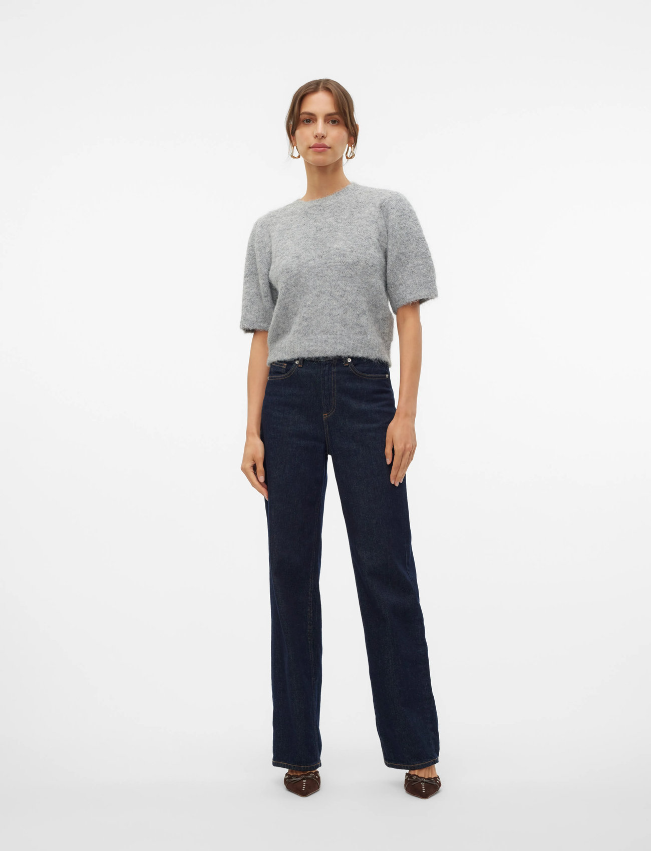 VERO MODA Vmnovah Ss O-neck Puff Pullove stickade tröjor dam – bild 7