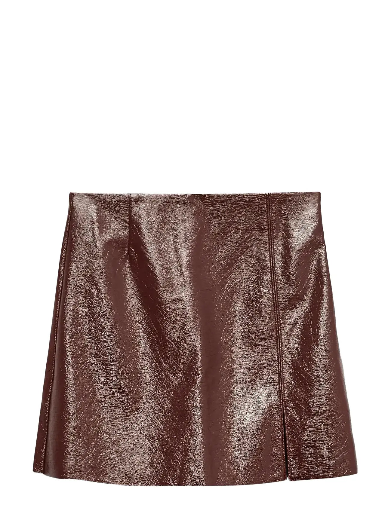 Vero Moda Vmnelly Hr Colored Vinyl Skirt Noos - Brown - XS