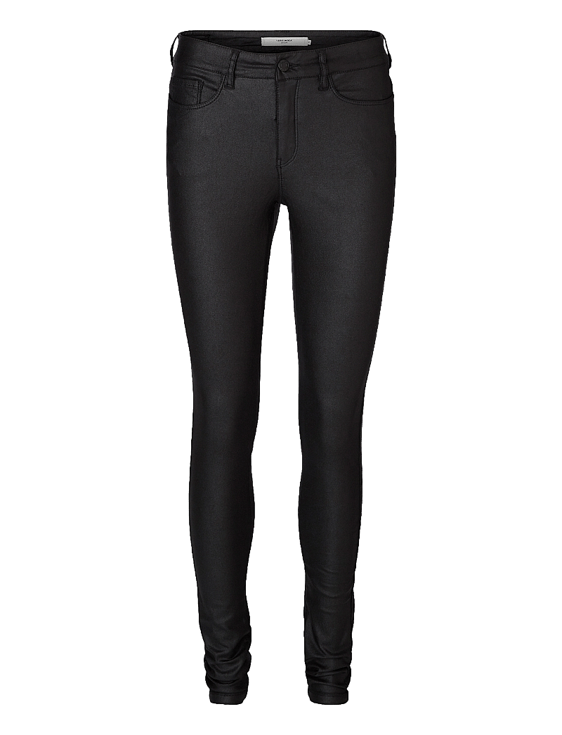 Vero Moda - VMSEVEN NW SS SMOOTH COATED PANT NOOS - skinny jeans - black - 1